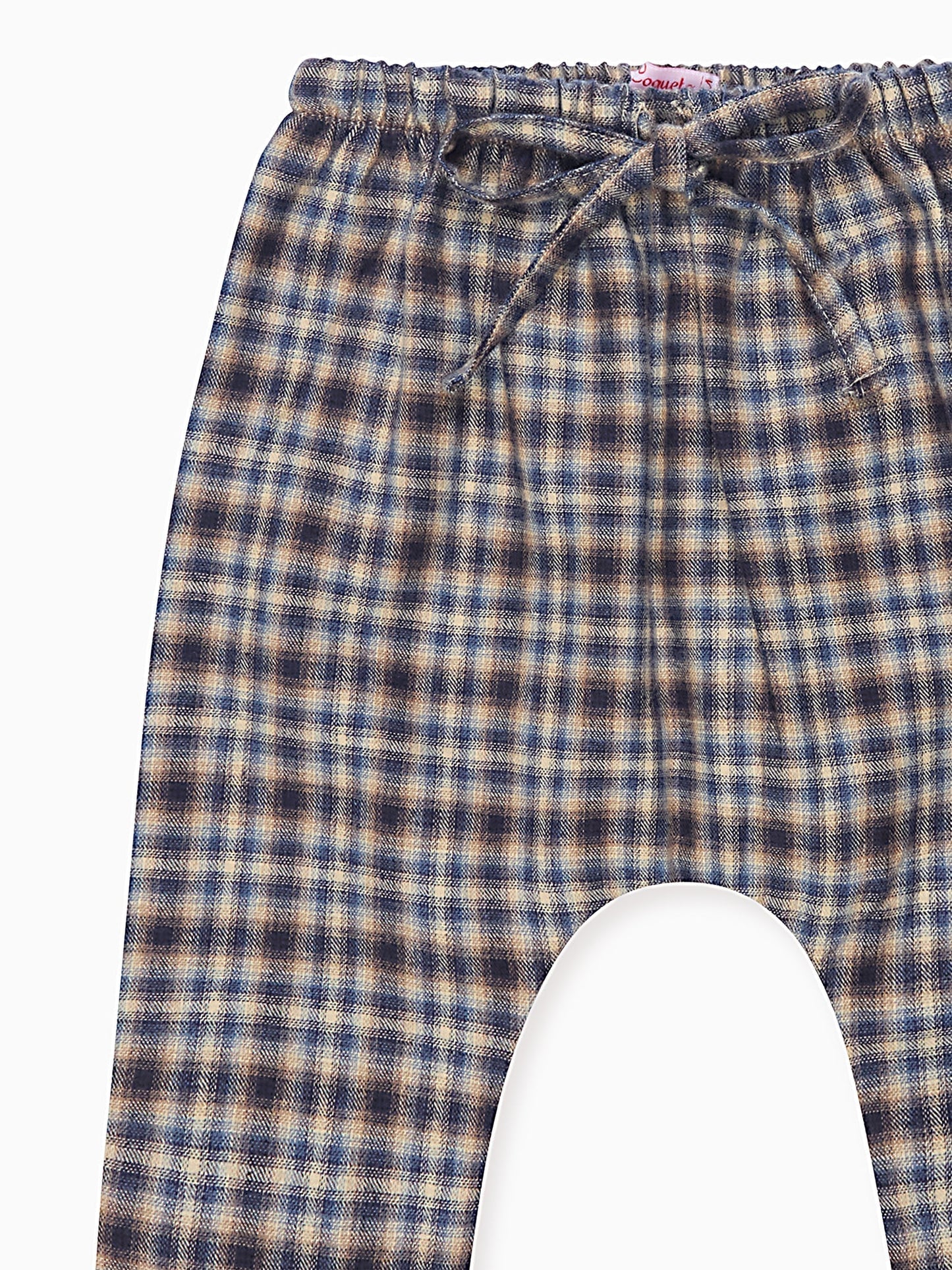 Navy Check Alex Baby Pants