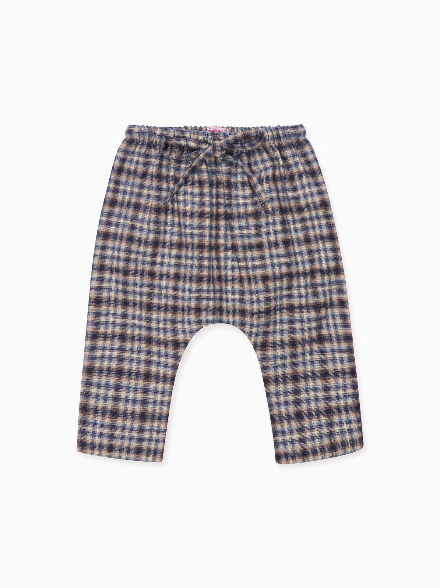 Navy Check Alex Baby Pants