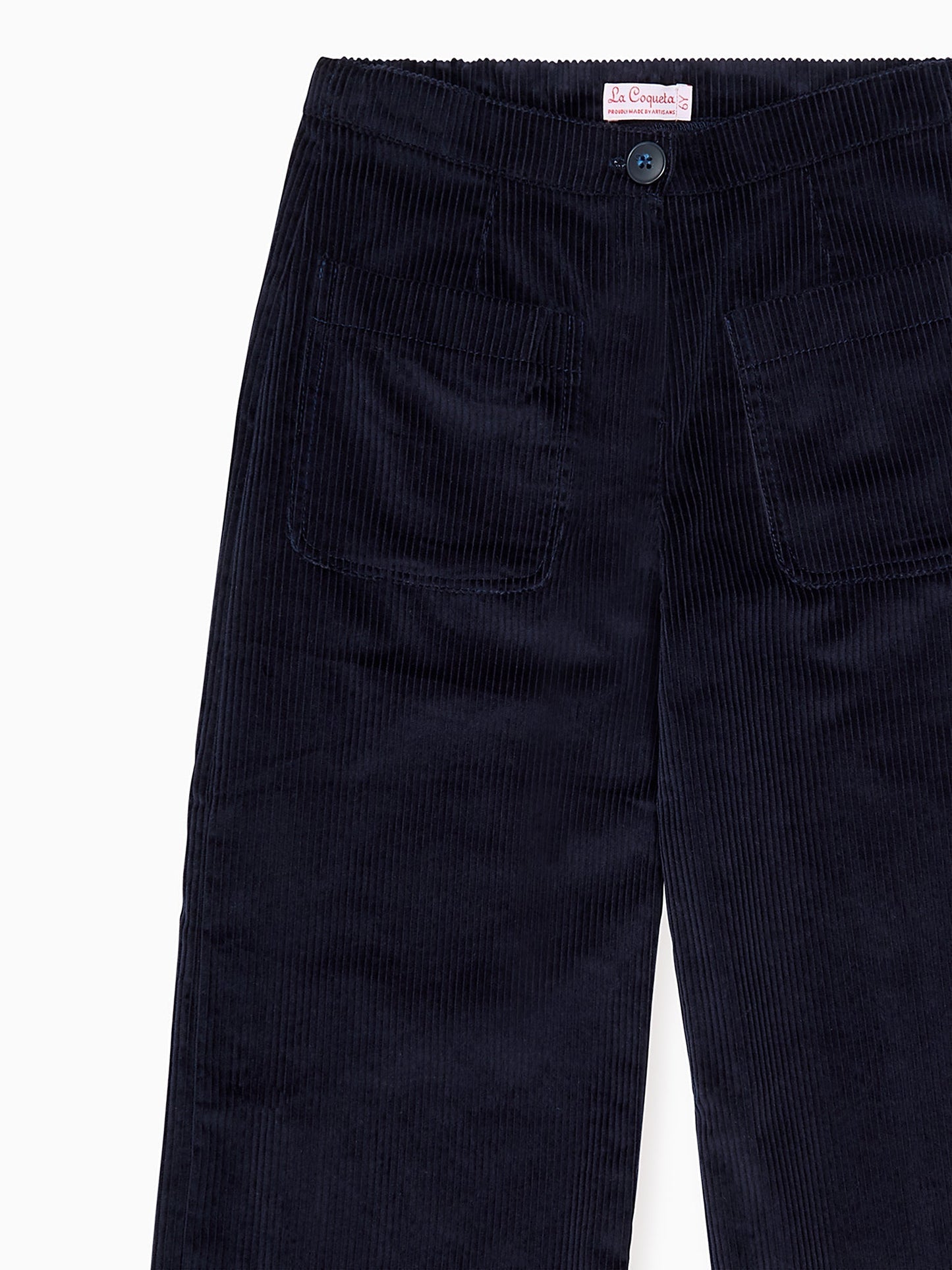 Navy Alma Corduroy Girl Pants
