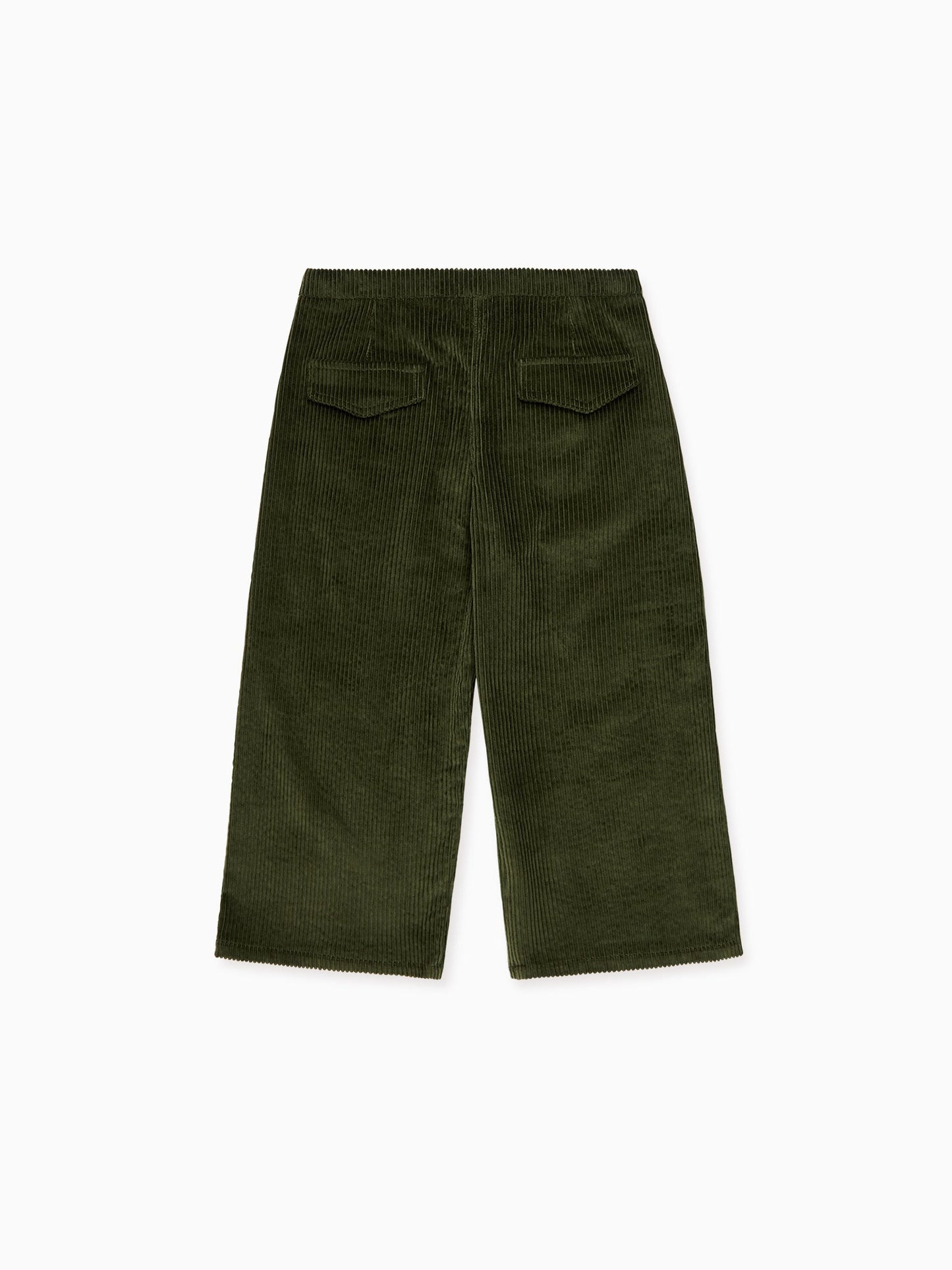 Olive Green Alma Corduroy Girl Pants