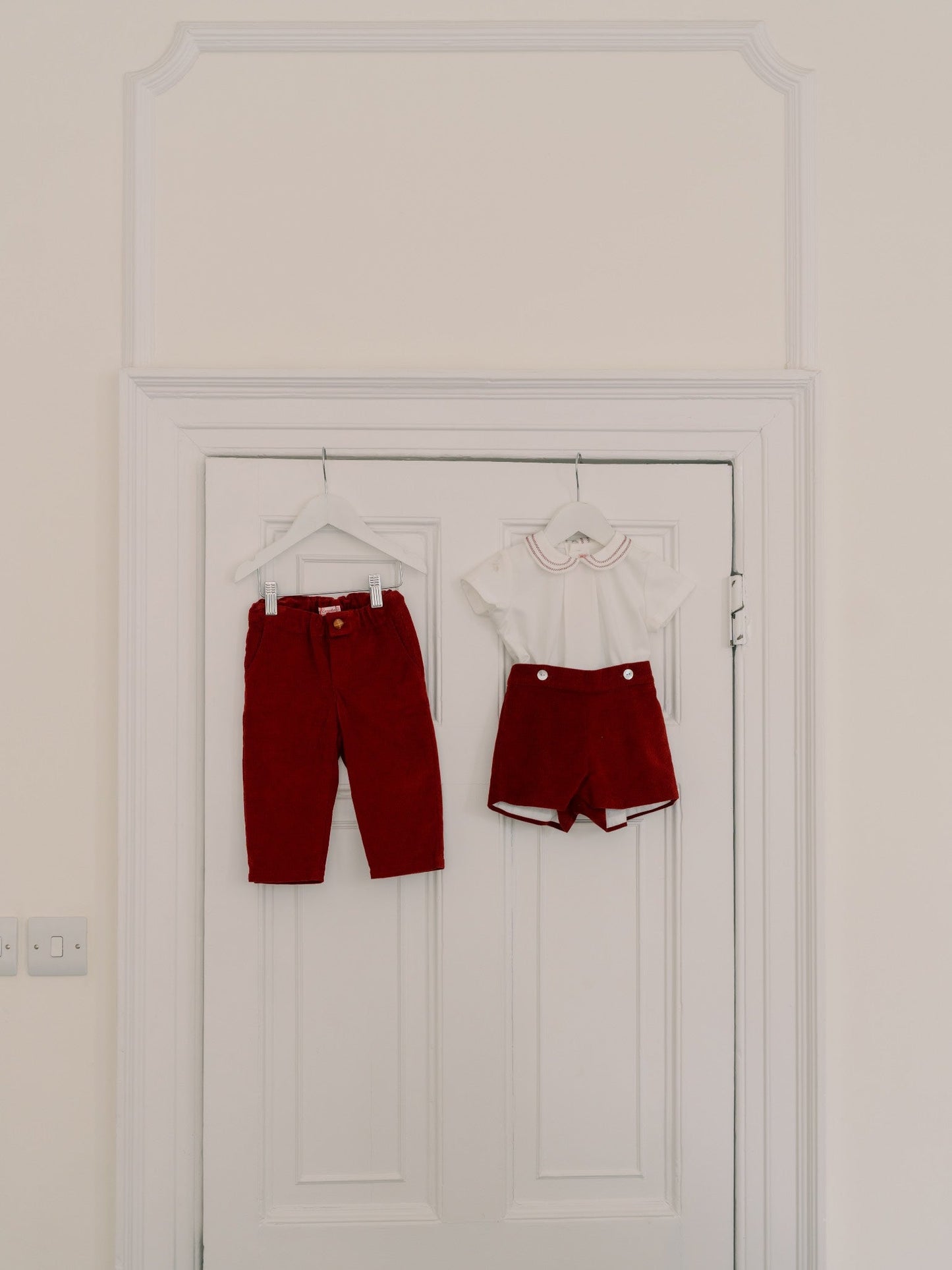 Burgundy Benito Corduroy Baby Pants
