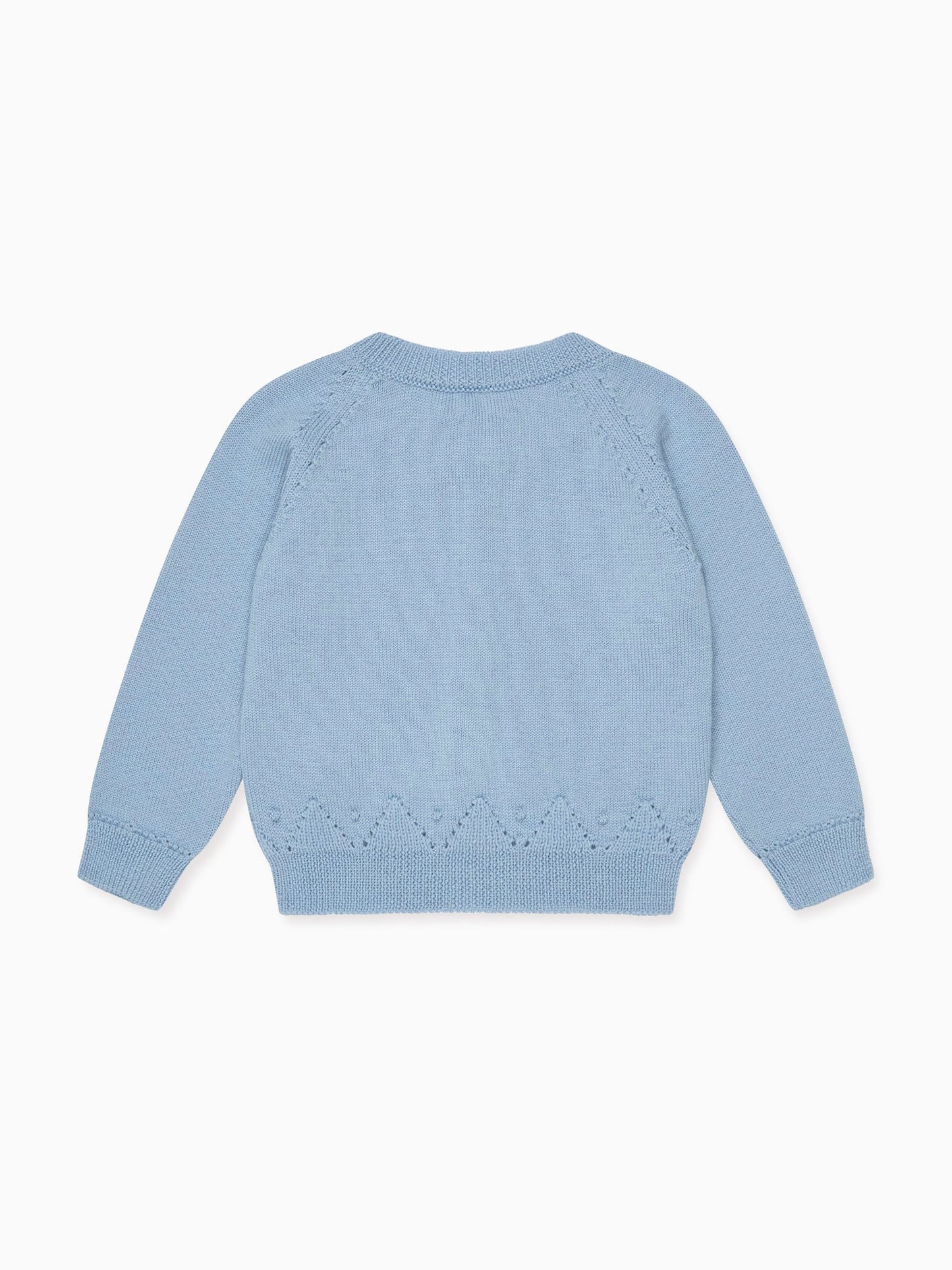 Dusty Blue Alvira Merino Baby Cardigan