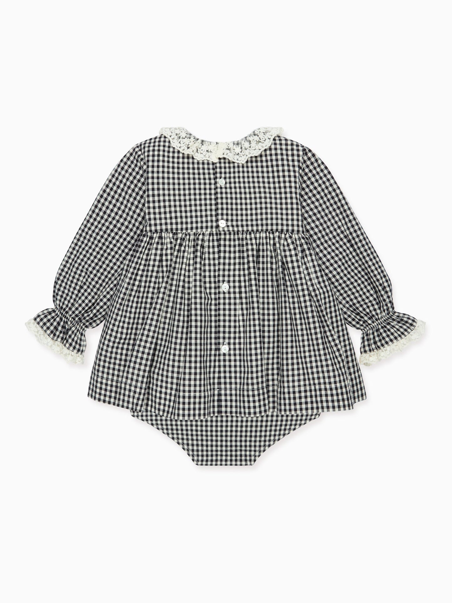 Black Gingham Aurelia Baby Girl Set