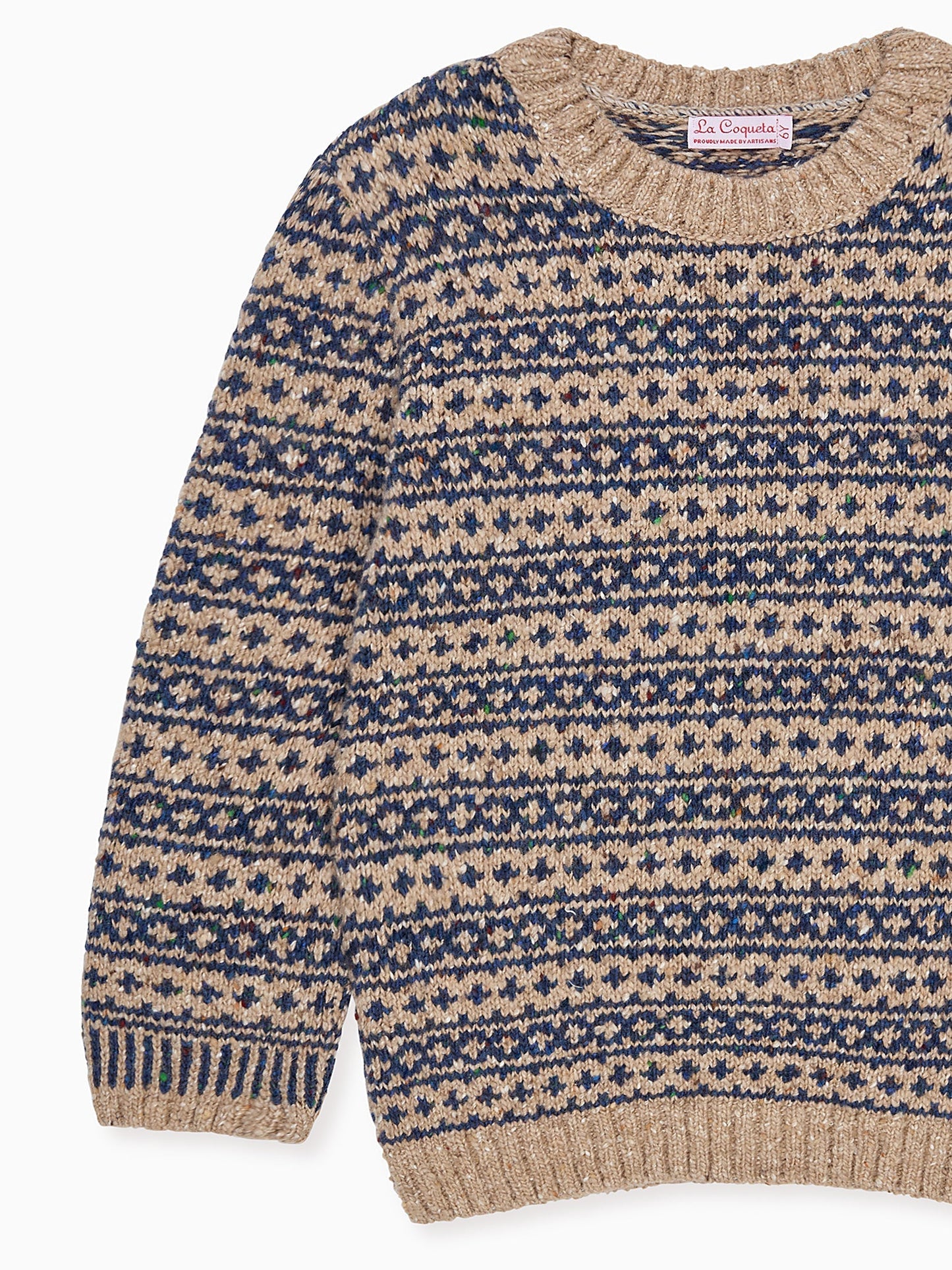Oatmeal Austen Merino Fair Isle Kids Sweater