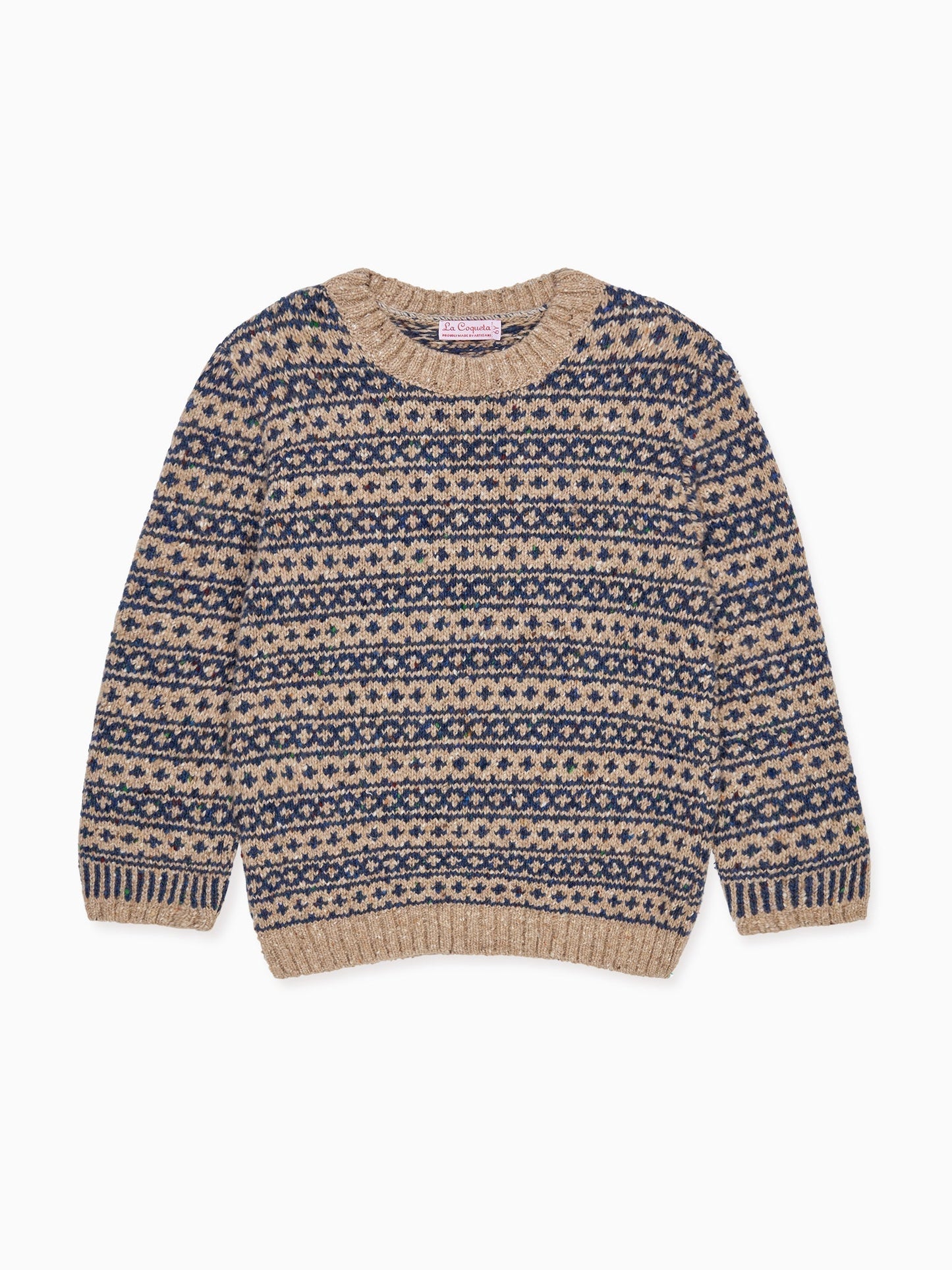 Oatmeal Austen Merino Fair Isle Kids Sweater