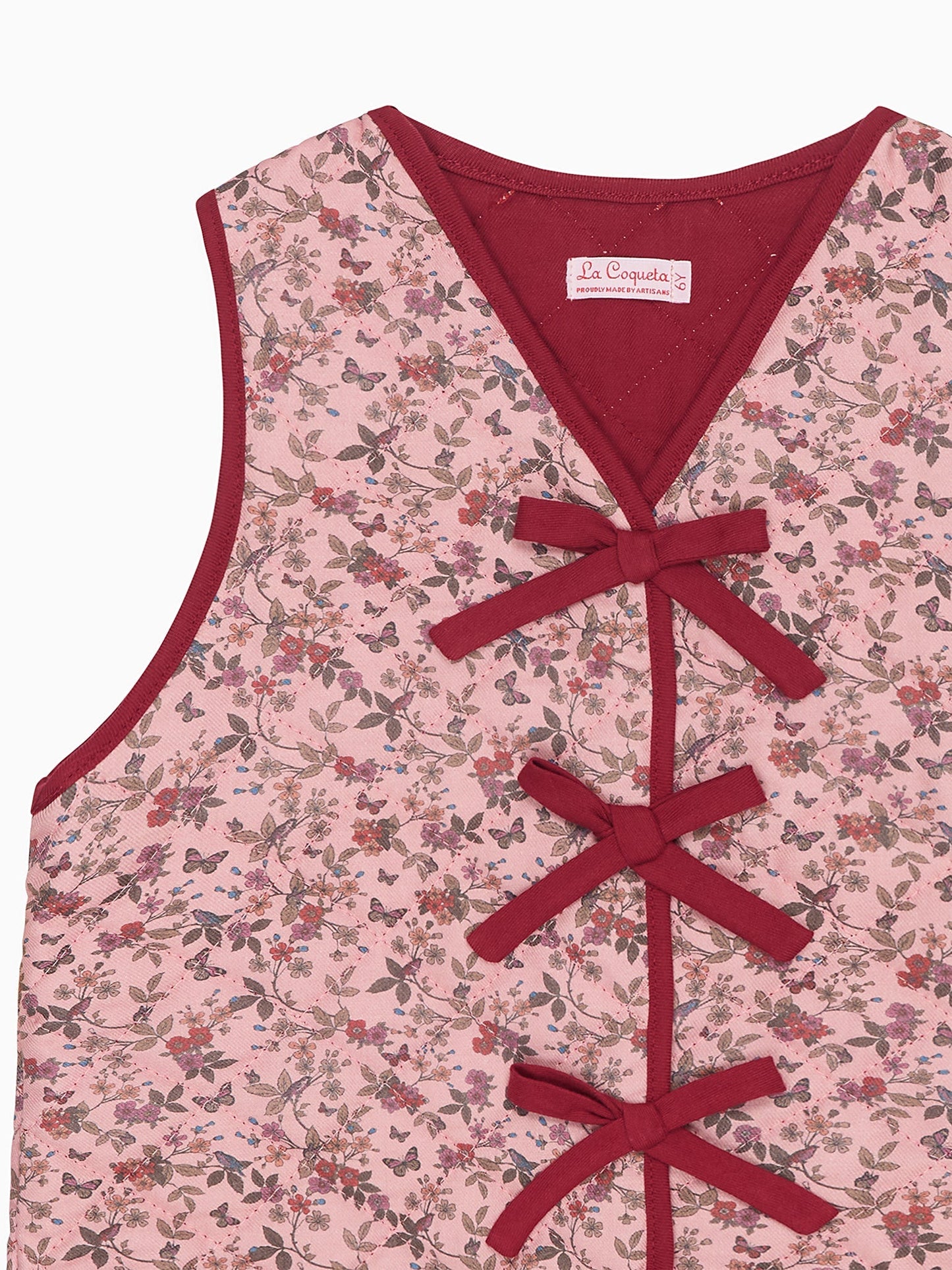 Dusty Pink Floral Azari Girl Vest