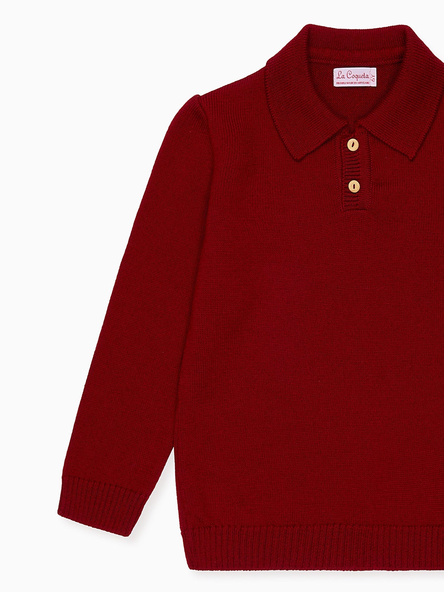 Burgundy Brio Merino Boy Sweater