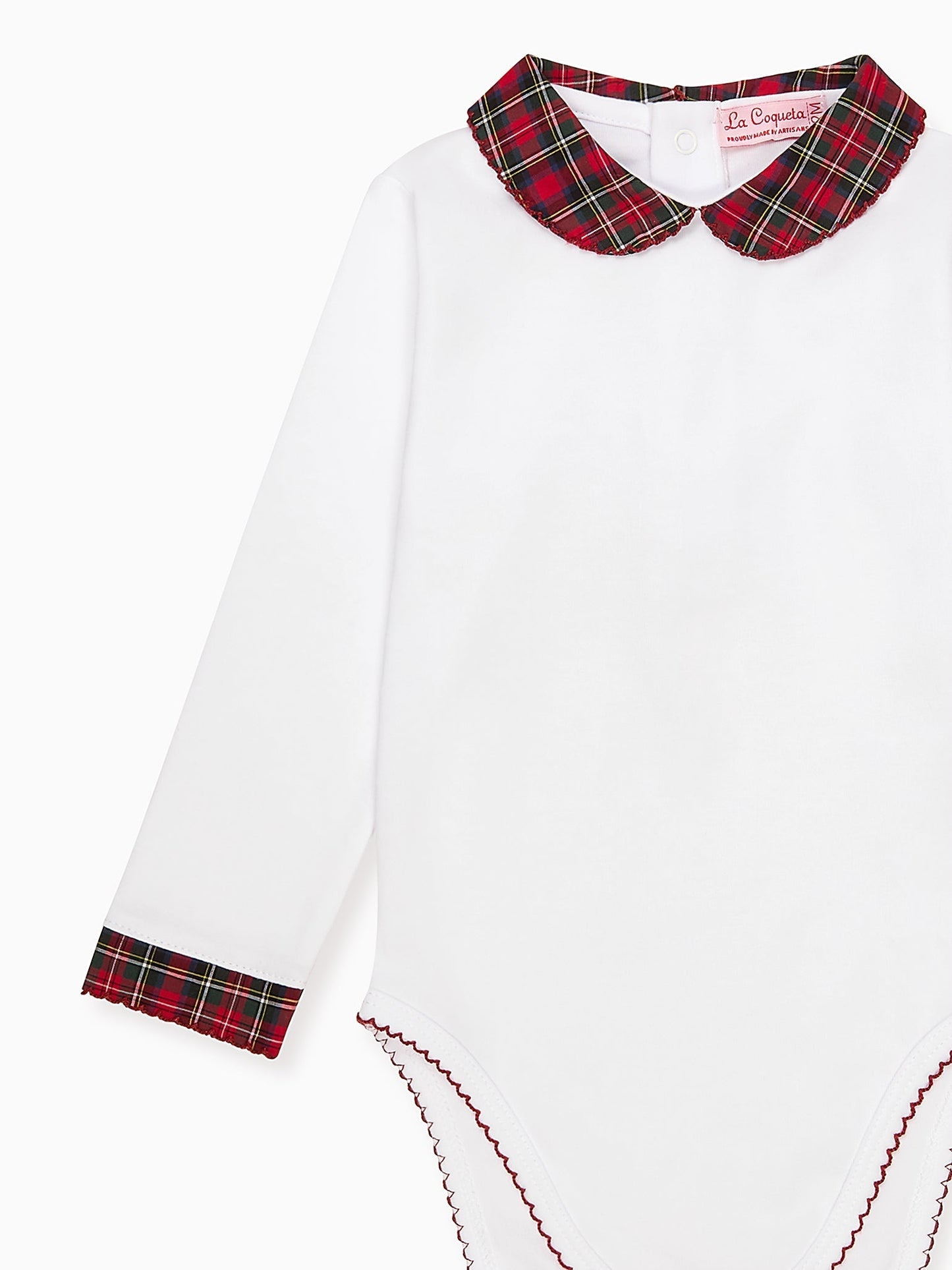 Red Tartan Bastia Baby Bodysuit