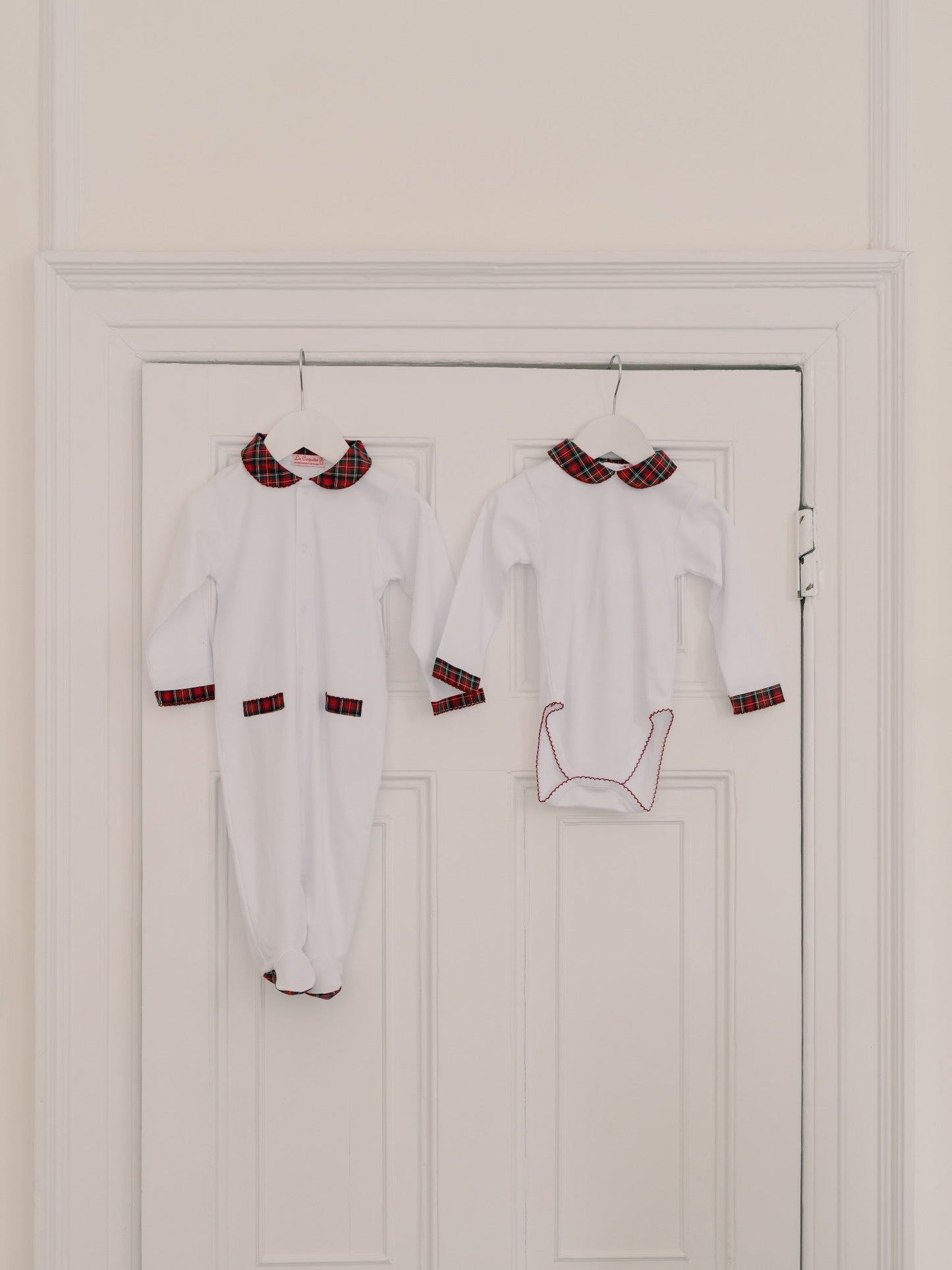 Red Tartan Bastia Baby Bodysuit