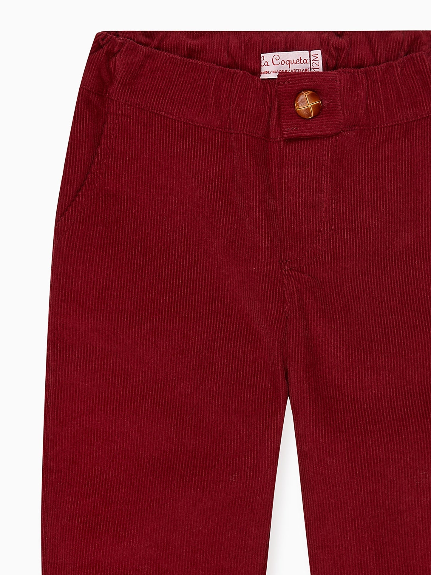 Burgundy Benito Corduroy Baby Pants