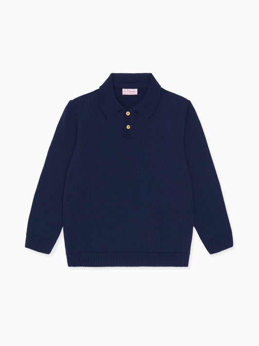 Navy Brio Merino Boy Sweater