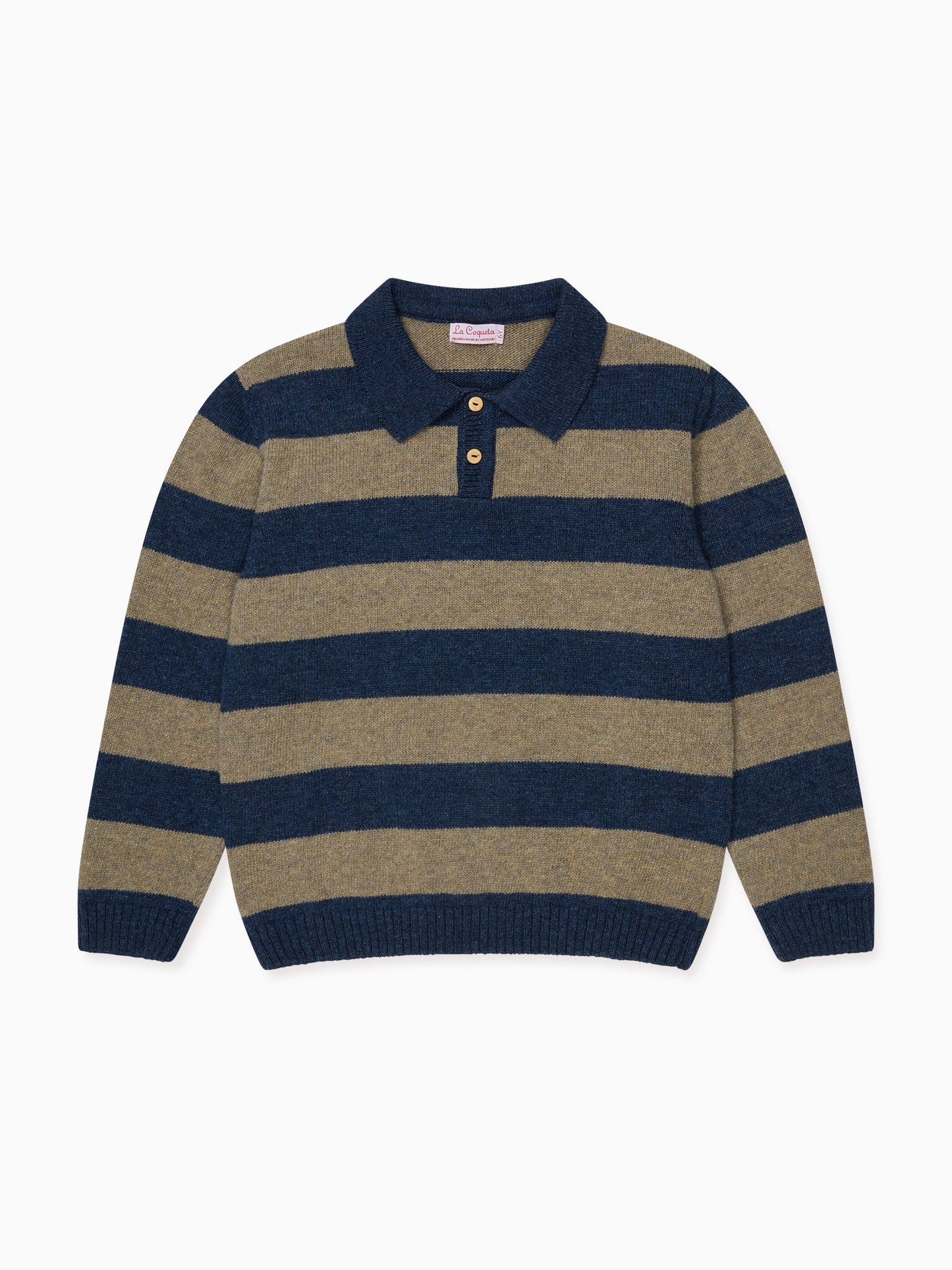Taupe Stripe Brio Merino Boy Sweater