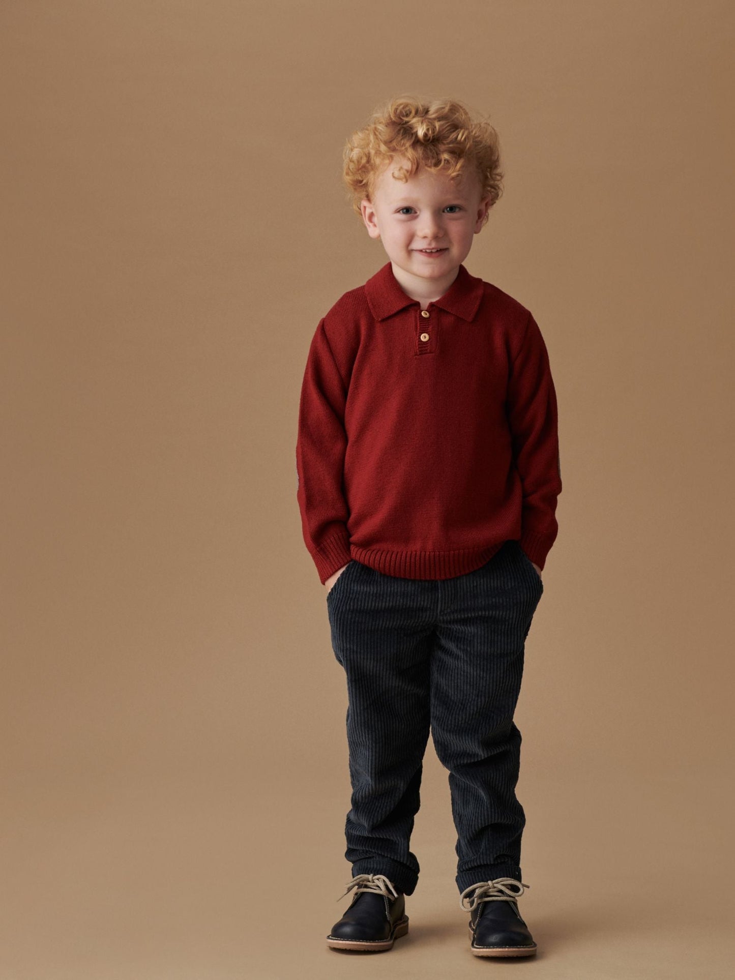 Burgundy Brio Merino Boy Sweater