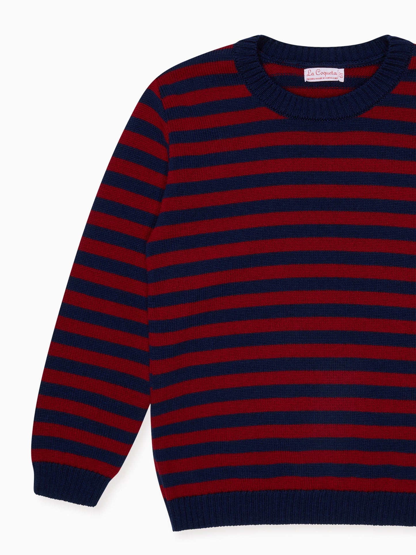Burgundy Stripe Bromo Merino Boy Sweater