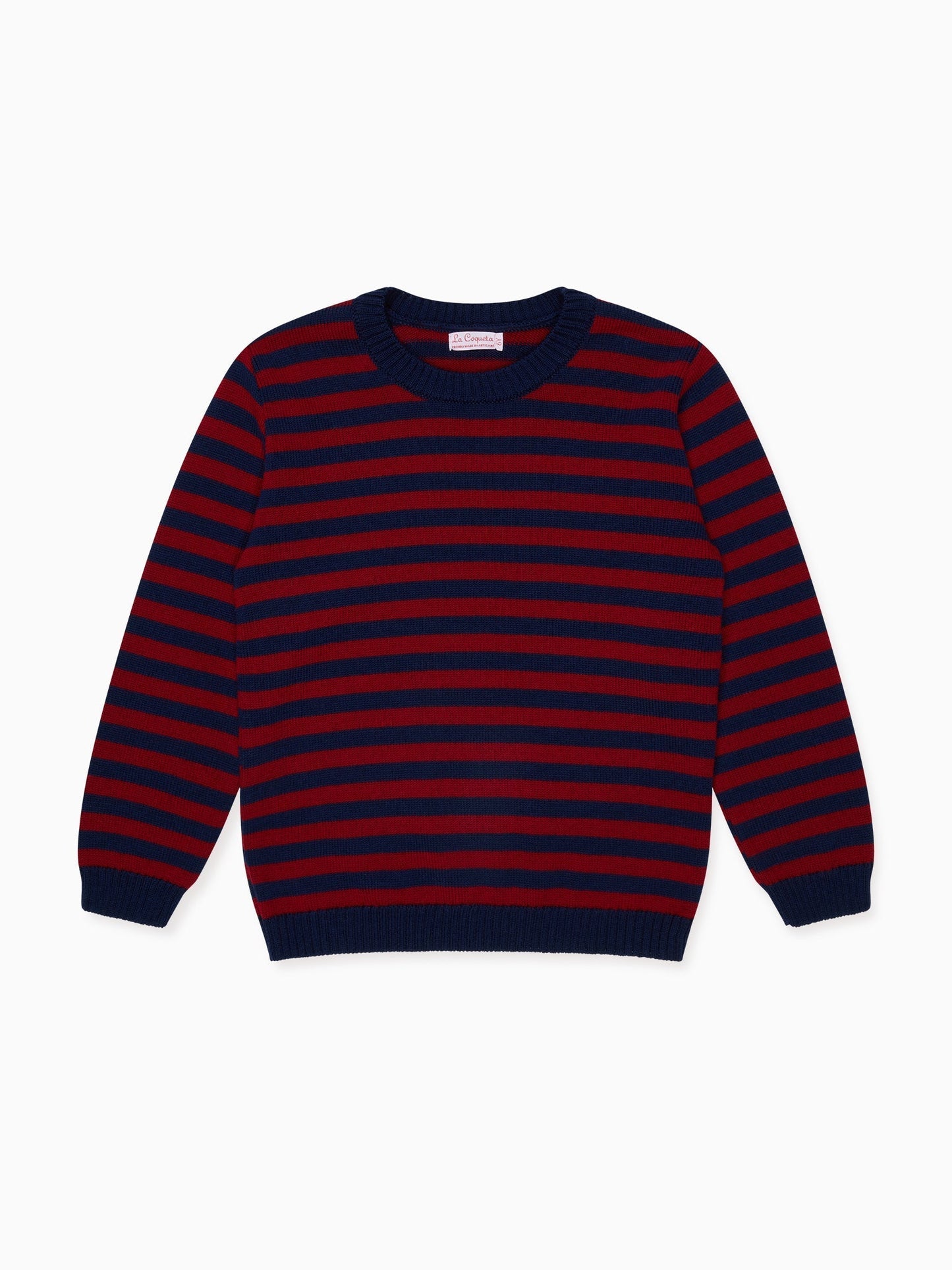 Burgundy Stripe Bromo Merino Boy Sweater