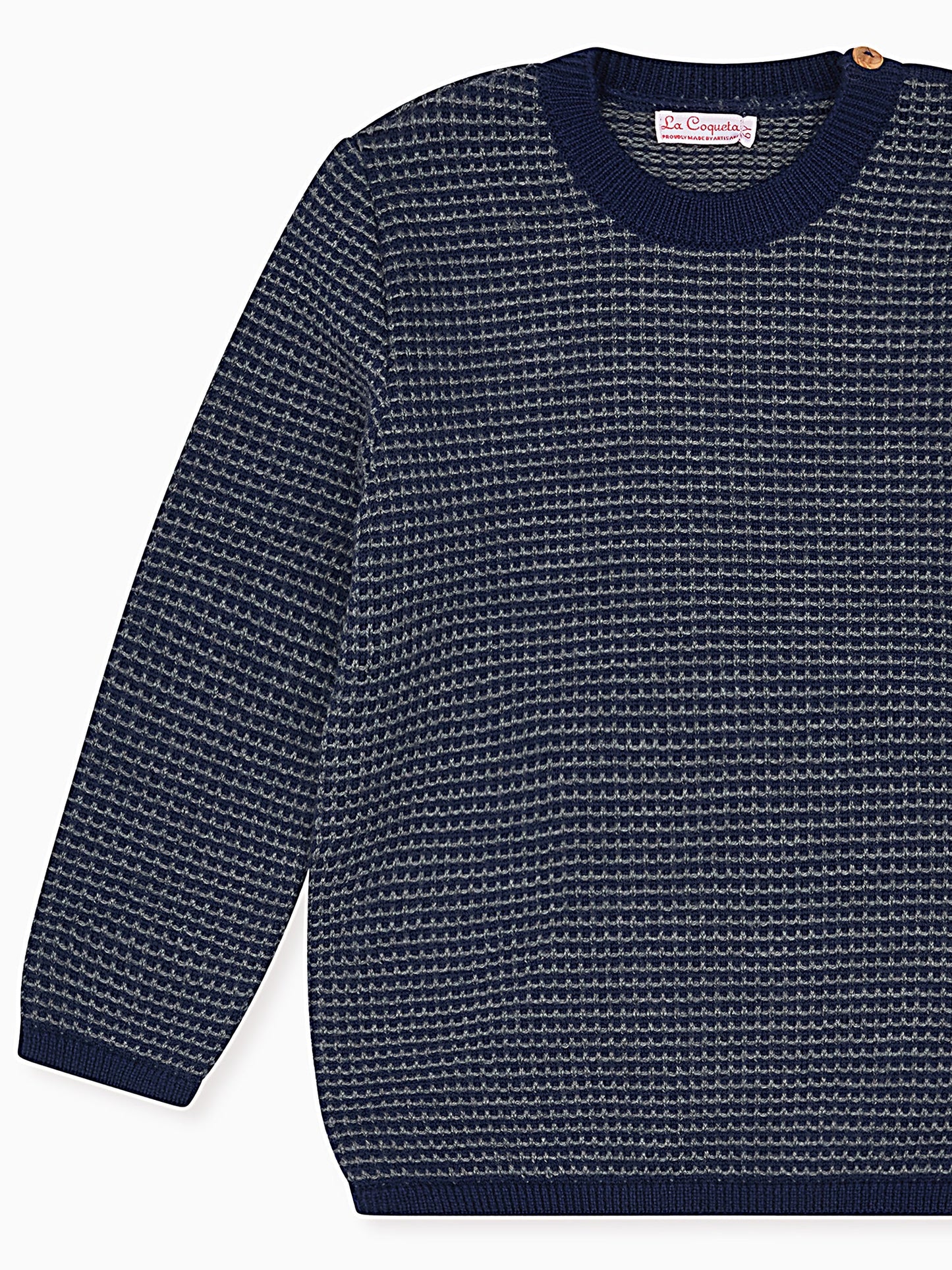 Blue Bromo Merino Jacquard Boy Sweater