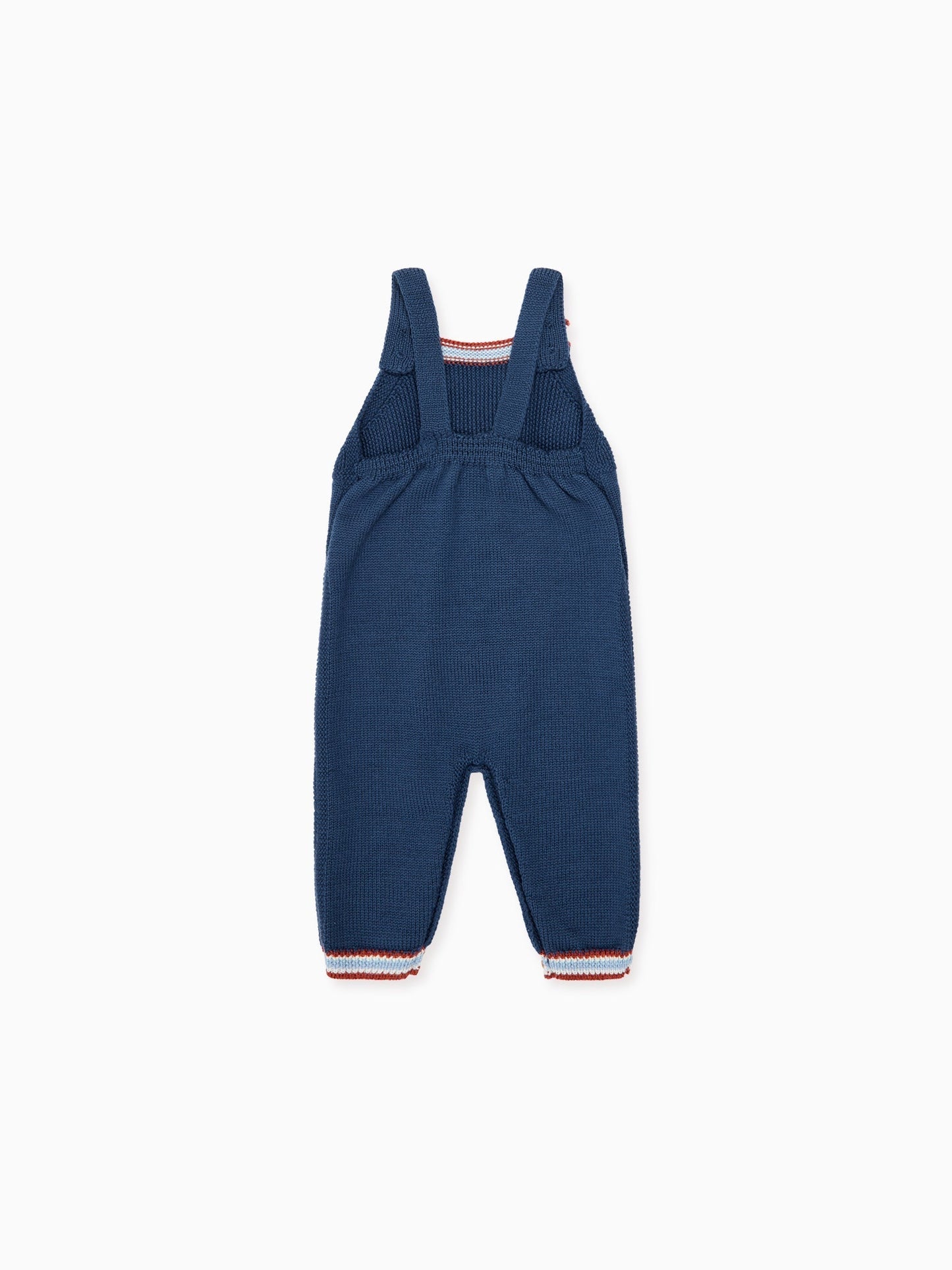 Soft Denim Melange Cayo Merino Baby Knitted Overalls