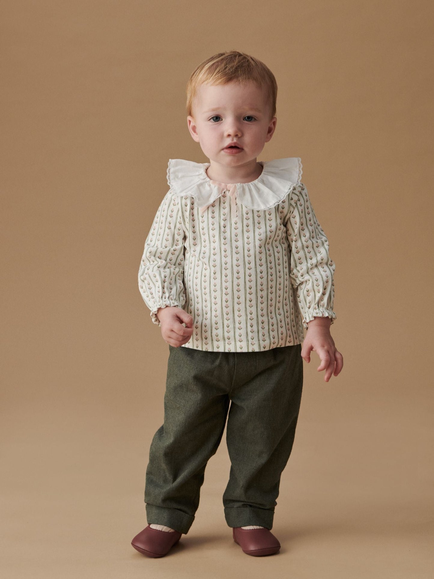 Olive Check Austen Baby Pants