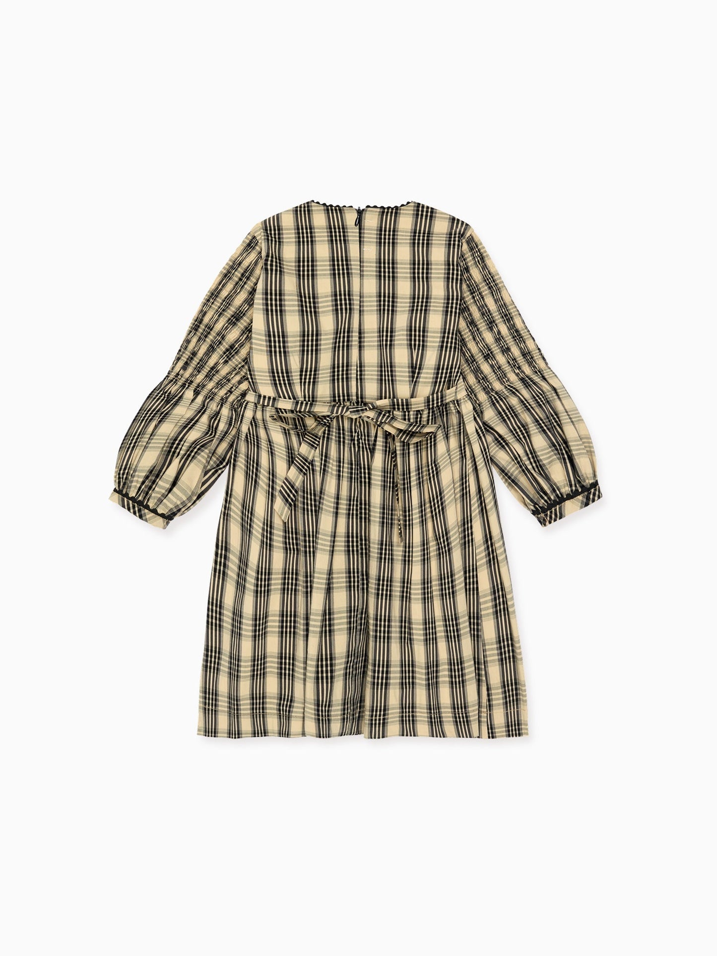 Sand Check Claudette Girl Dress
