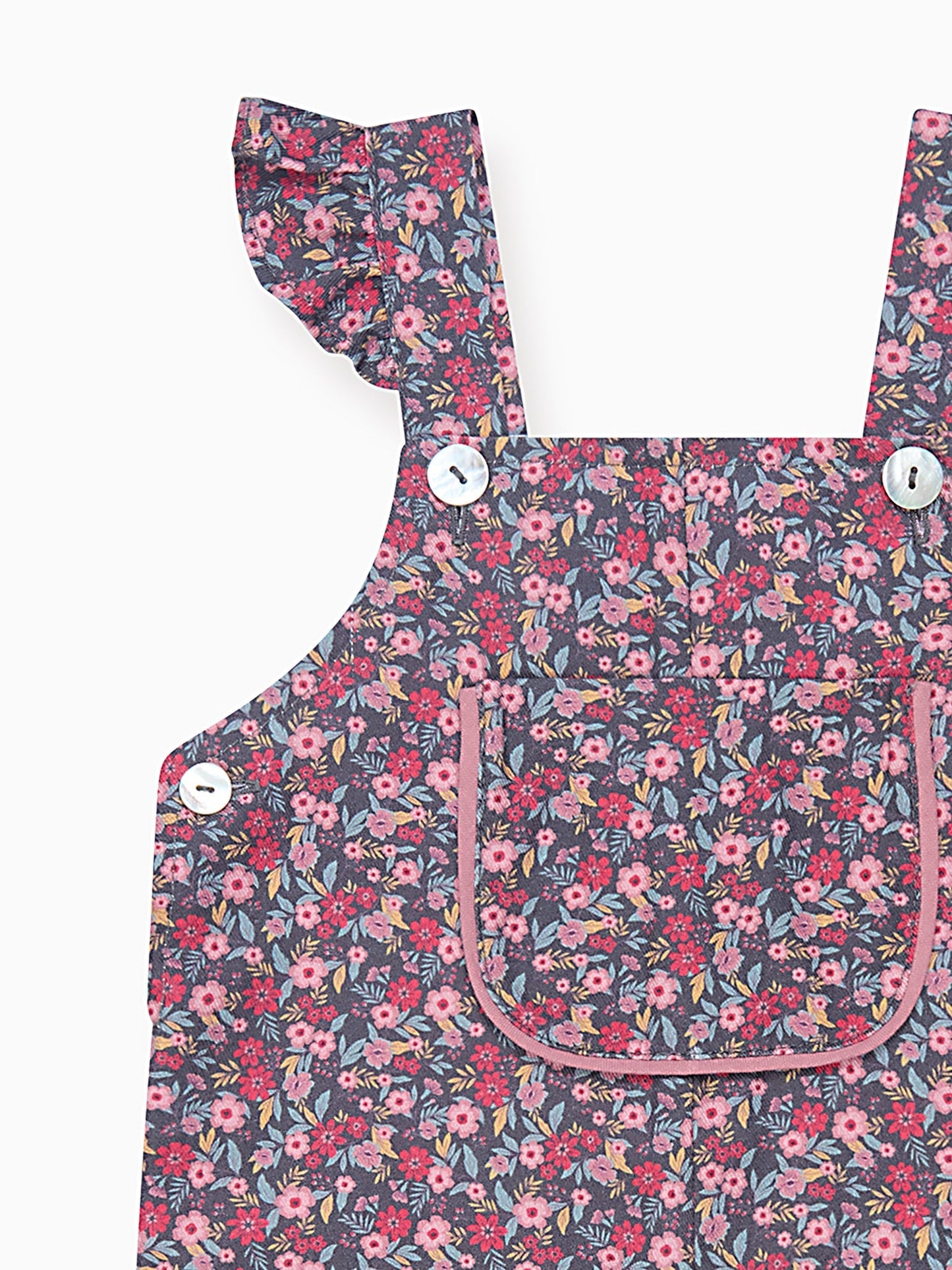 Dusty Pink Delphina Baby Girl Overalls