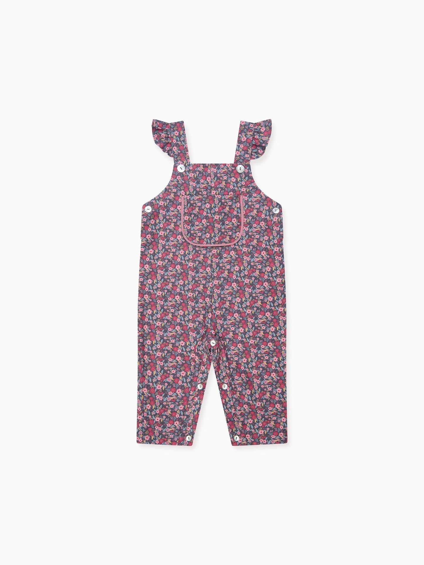 Dusty Pink Delphina Baby Girl Overalls