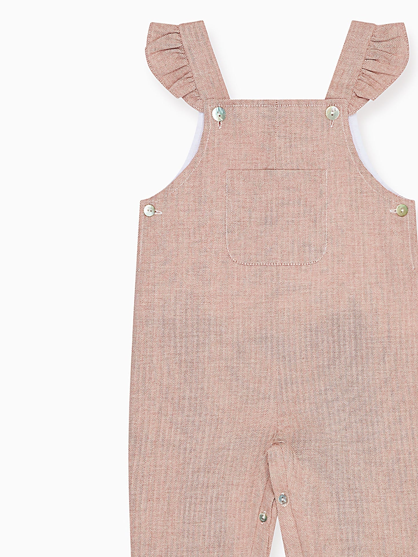 Dusty Pink Delphina Baby Girl Overalls