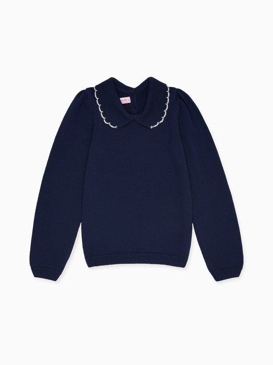 Navy Diana Merino Girl Sweater