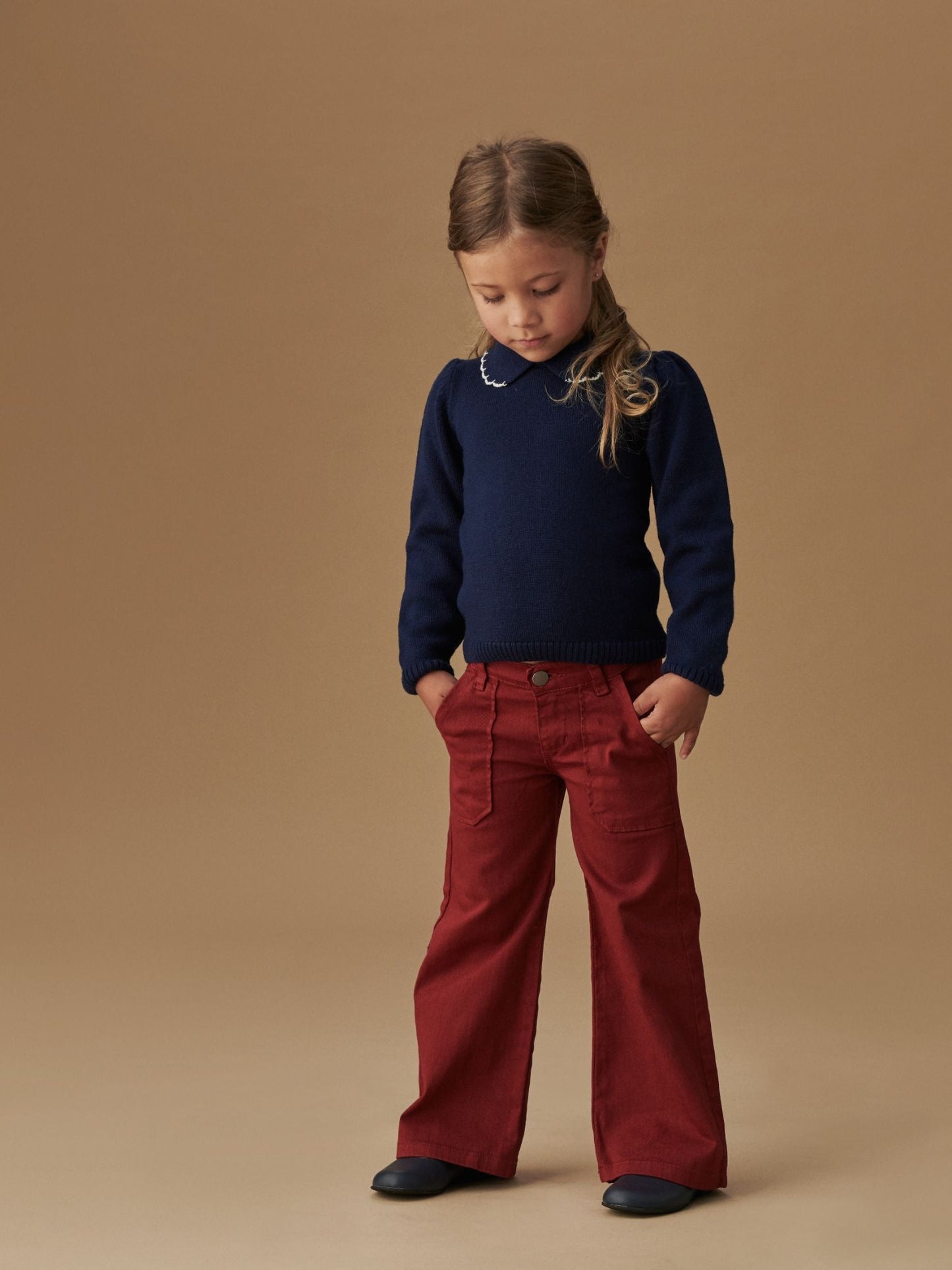 Navy Diana Merino Girl Sweater