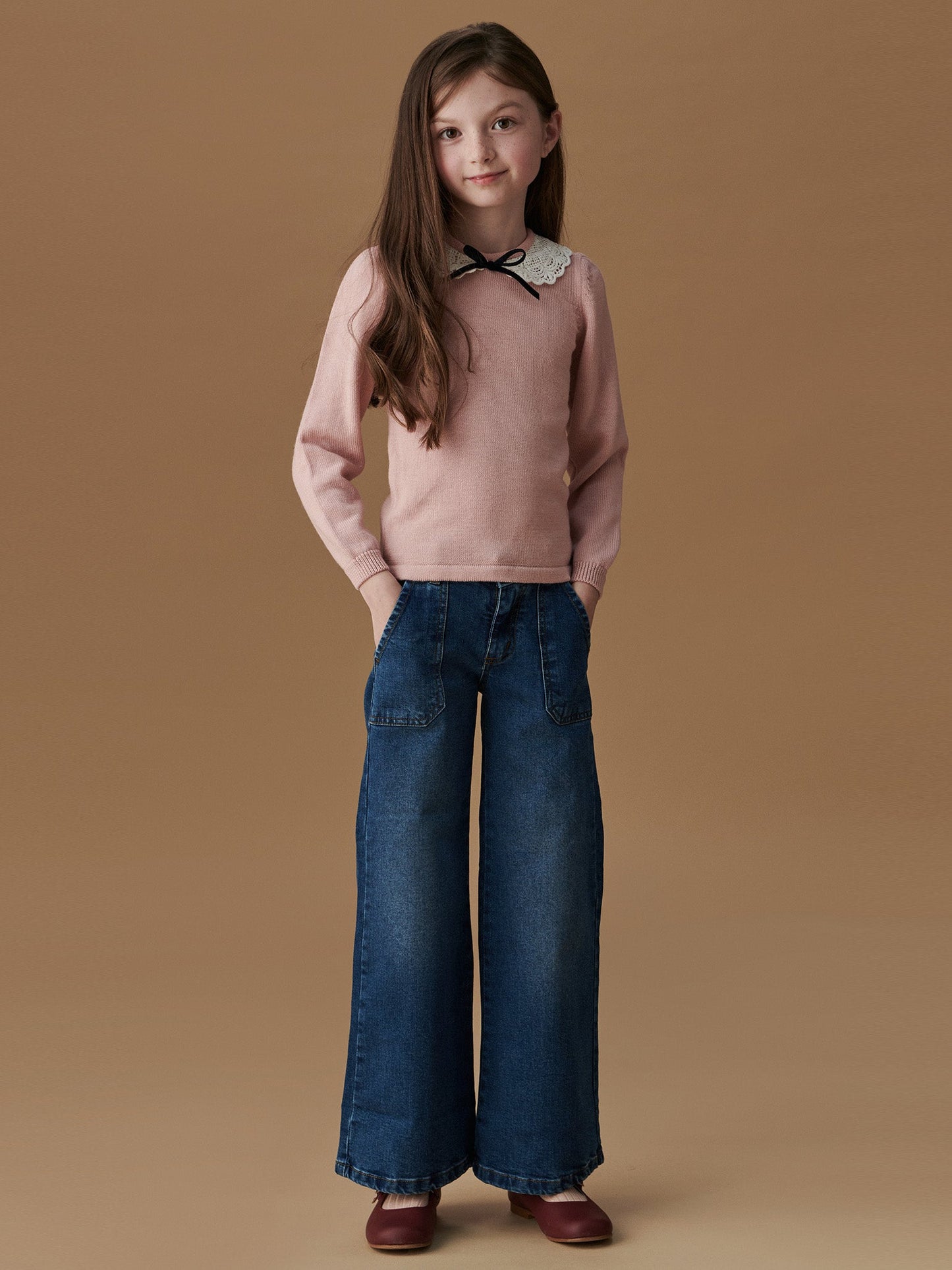 Dusty Pink Blanca Merino Girl Sweater