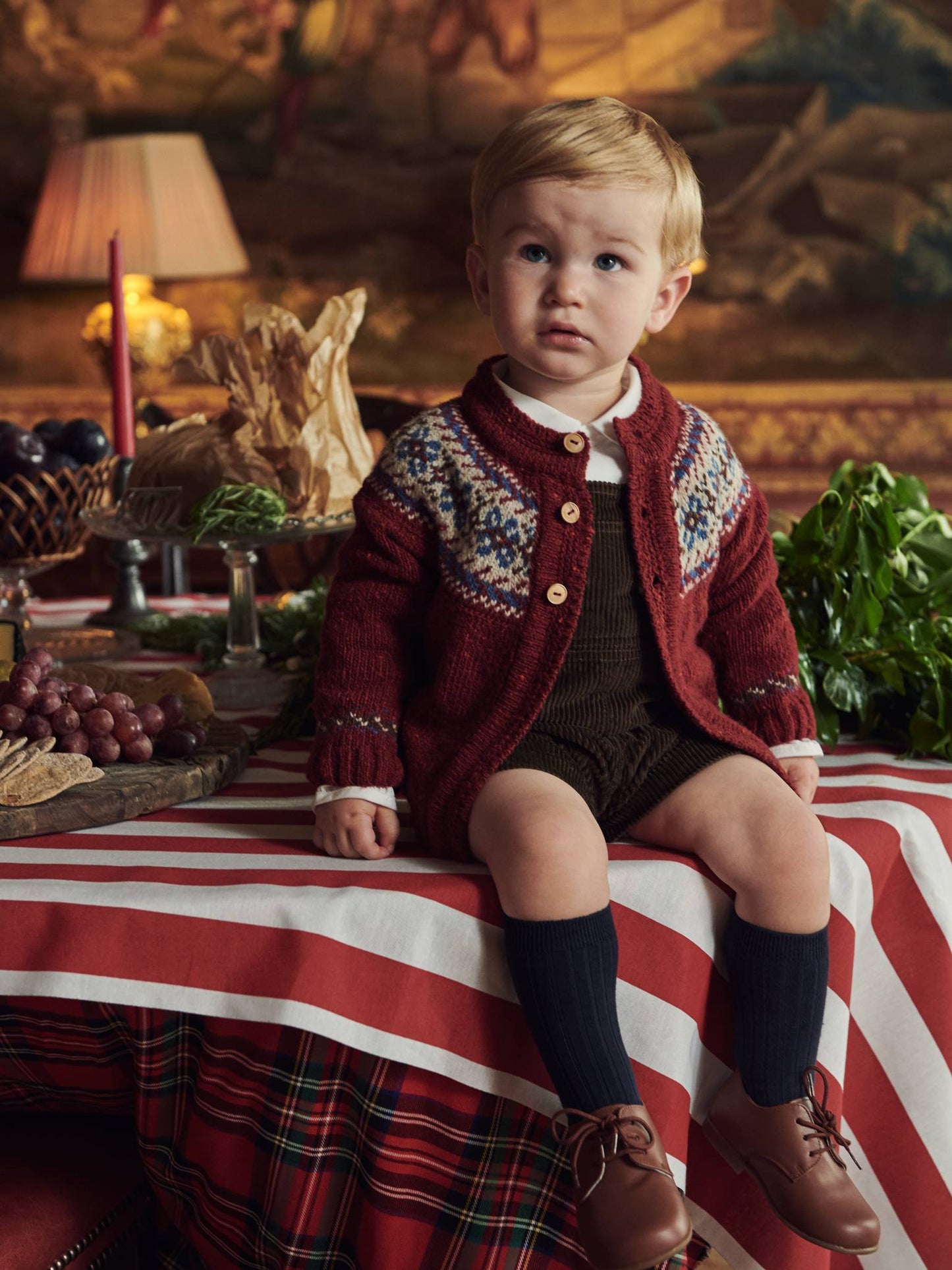 Chocolate Brown Salma Corduroy Baby Overalls