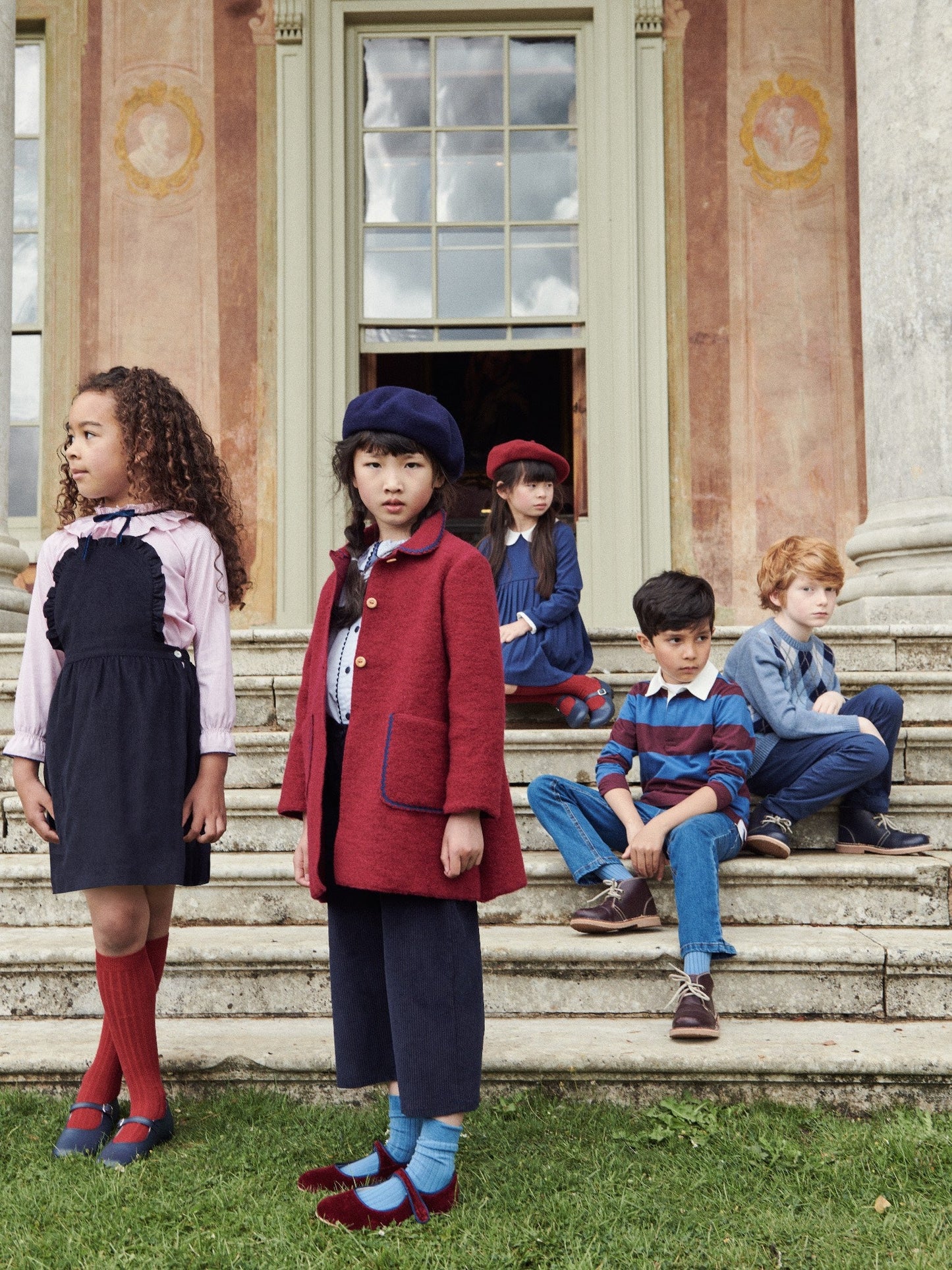 Burgundy Henrietta Girl Coat