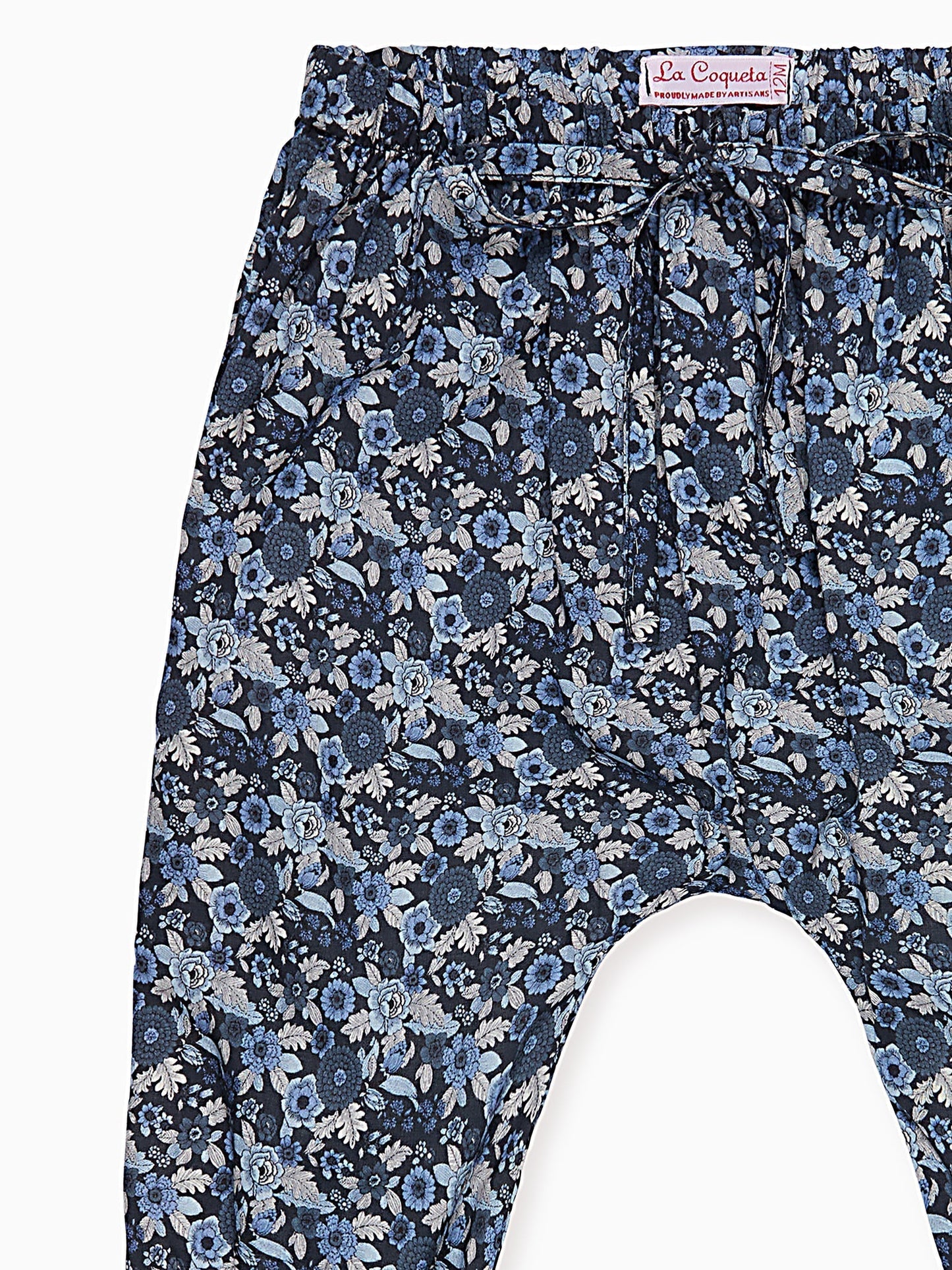 Navy Floral Forna Baby Girl Pants