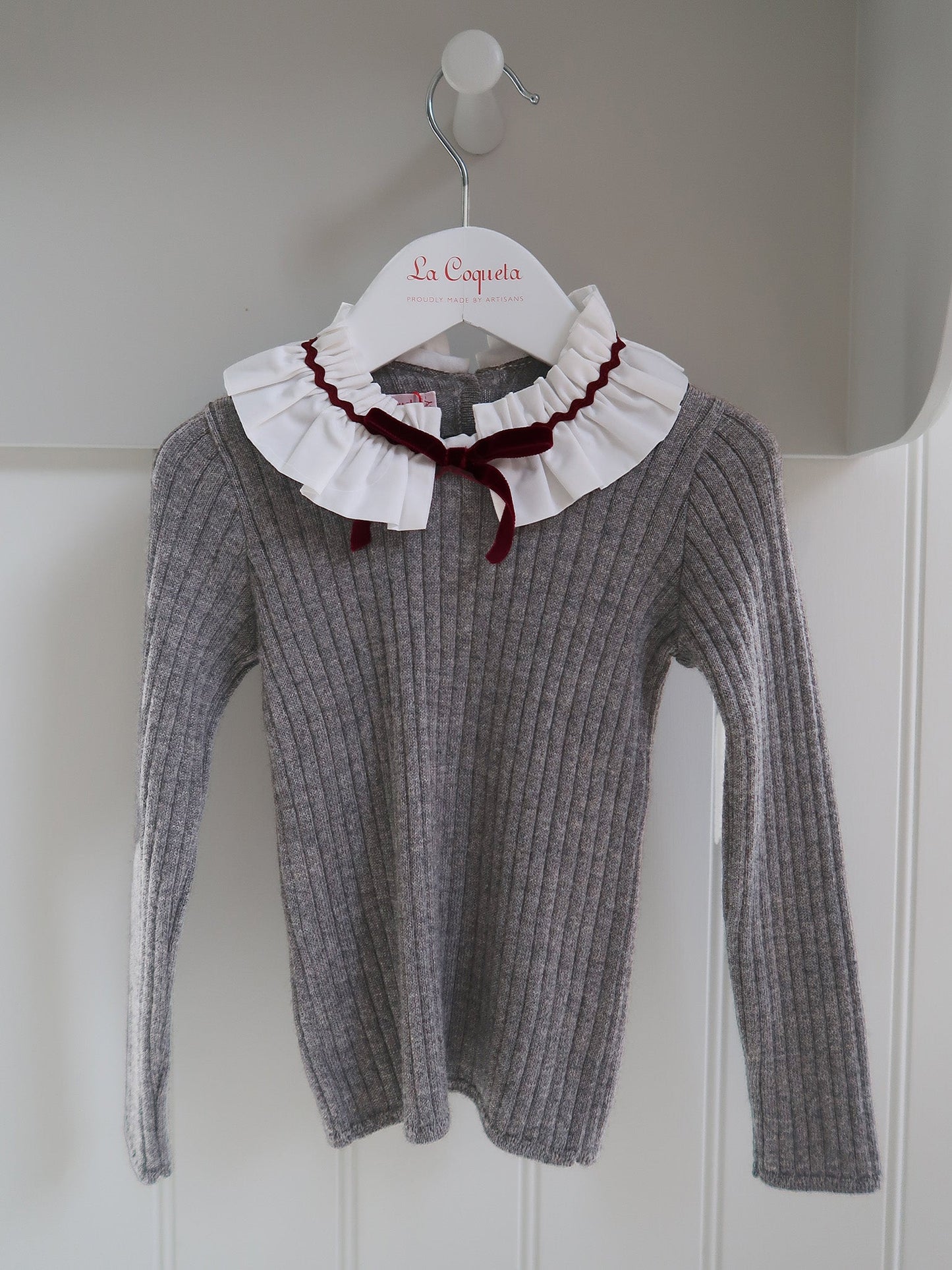 Grey Melange Tavi Merino Girl Sweater