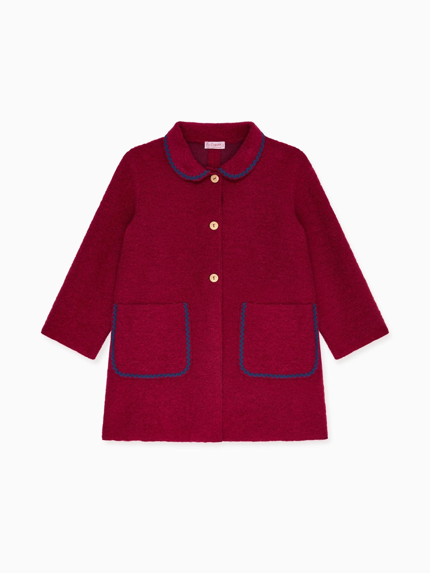 Burgundy Henrietta Girl Coat