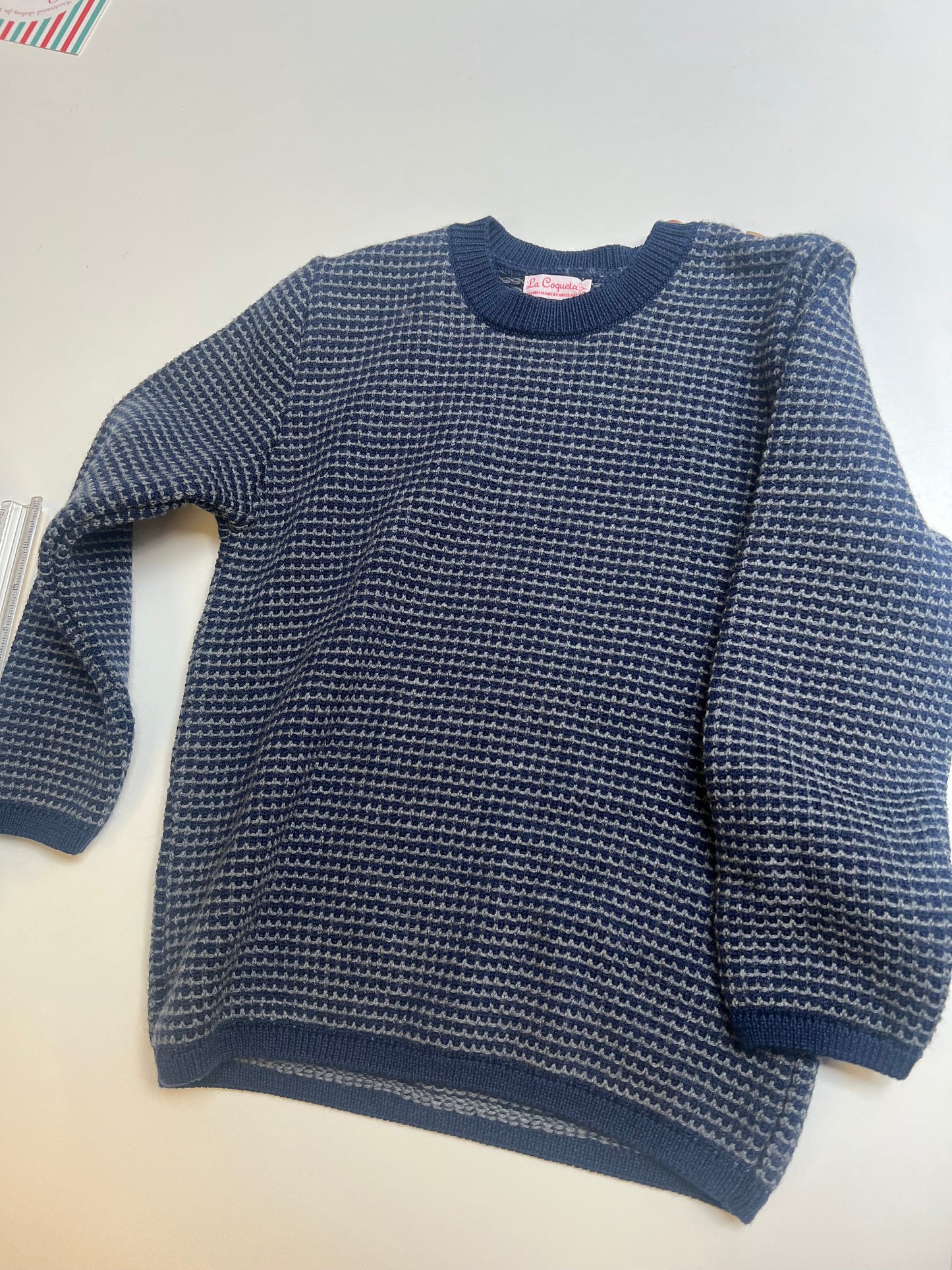 Blue Bromo Merino Jacquard Boy Sweater