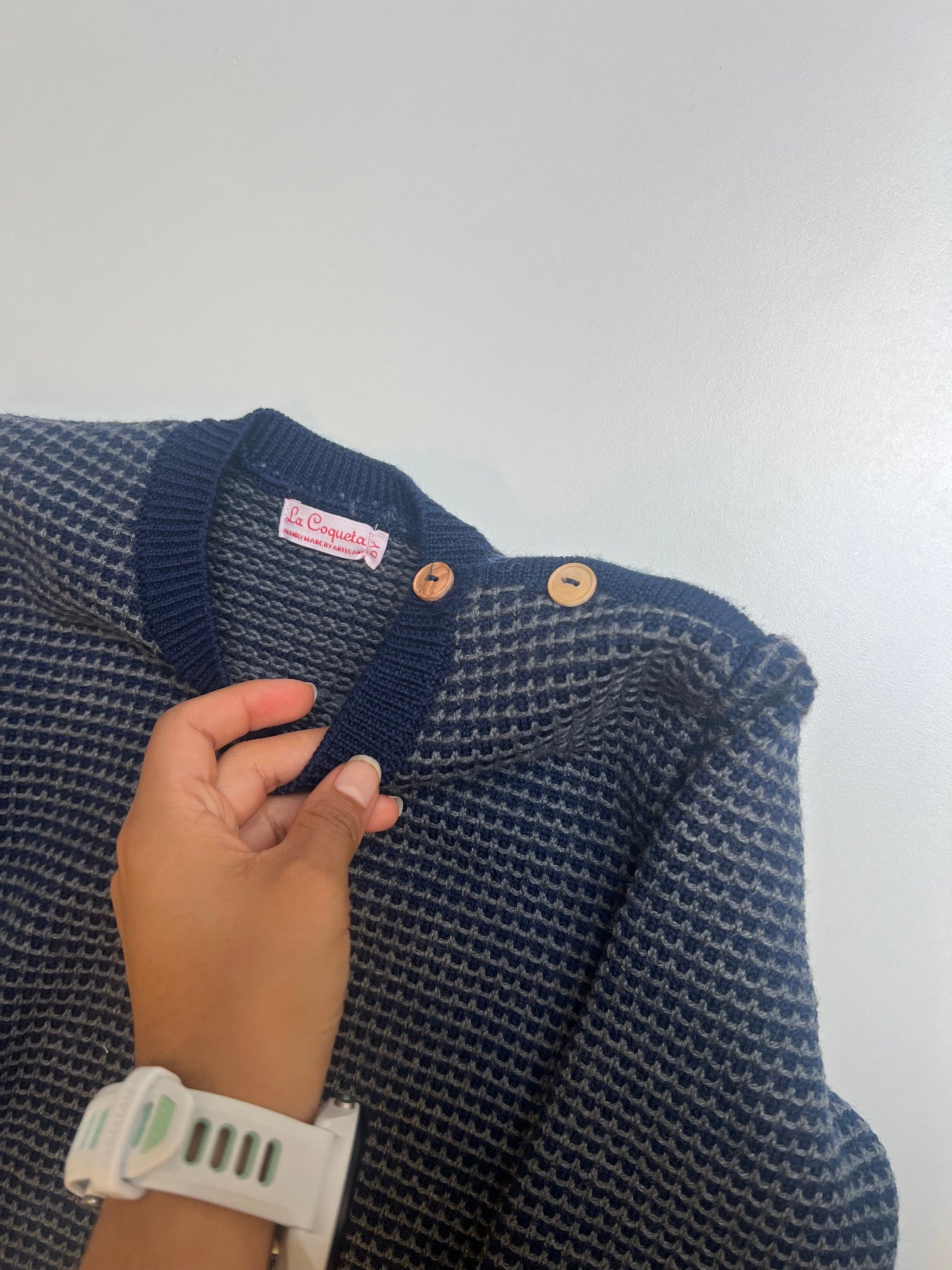 Blue Bromo Merino Jacquard Boy Sweater