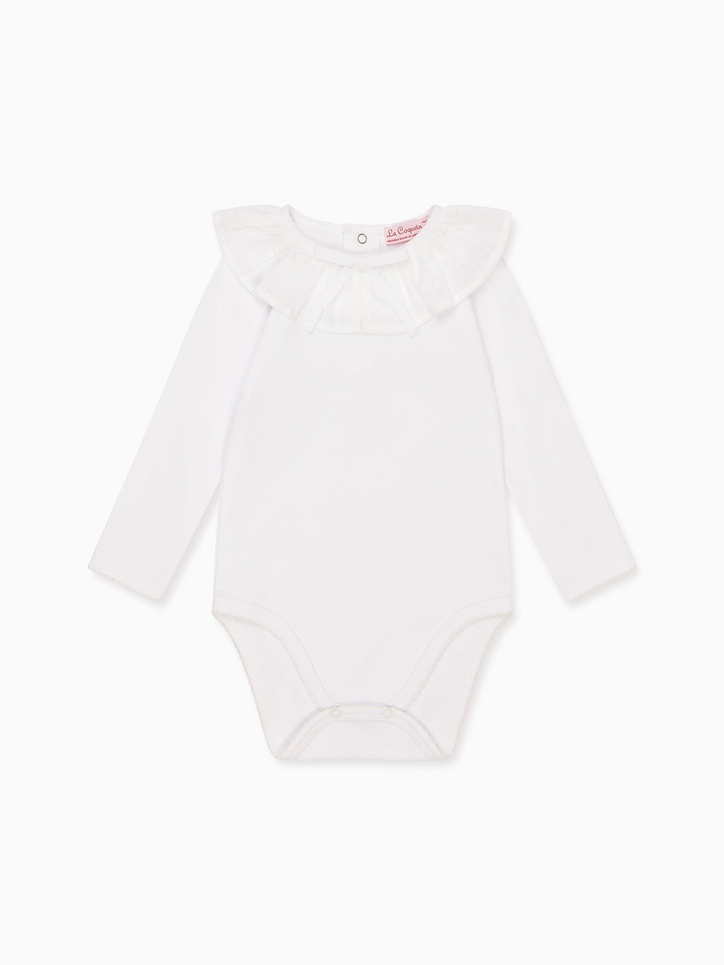 White Laya Baby Girl Bodysuit