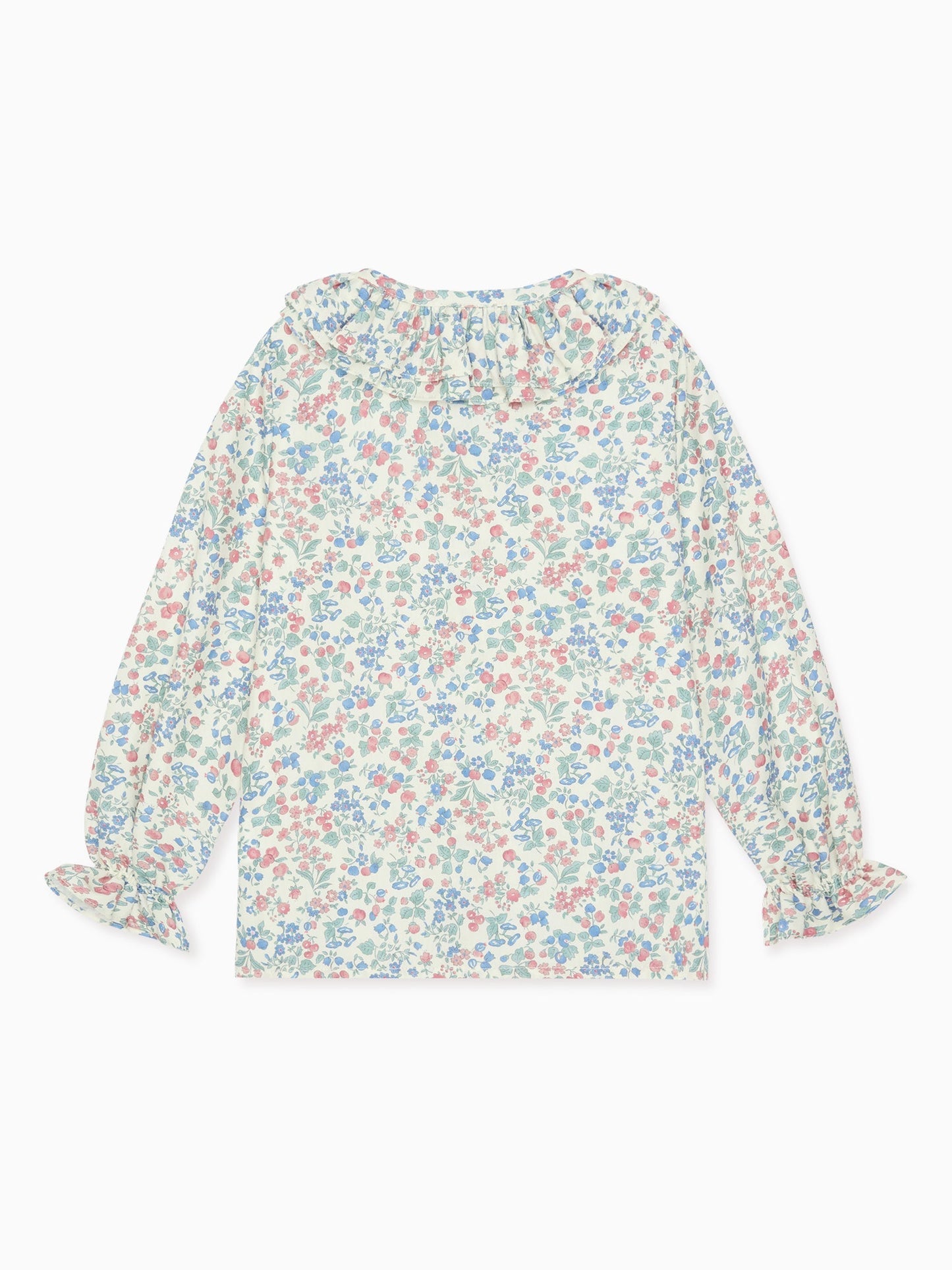 Cherry Floral Lila Long Sleeve Girl Shirt