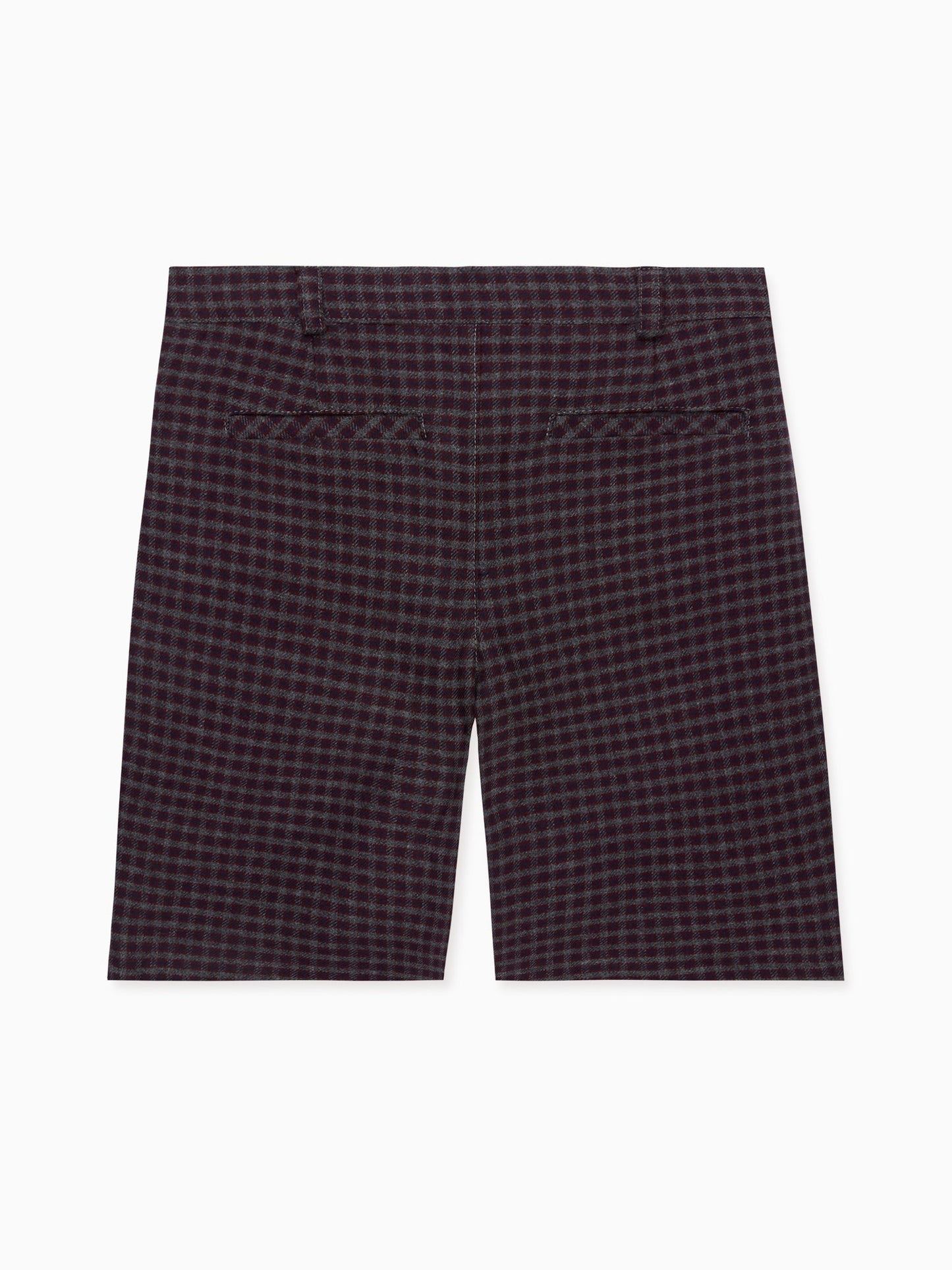 Burgundy Check Lucas Boy Shorts