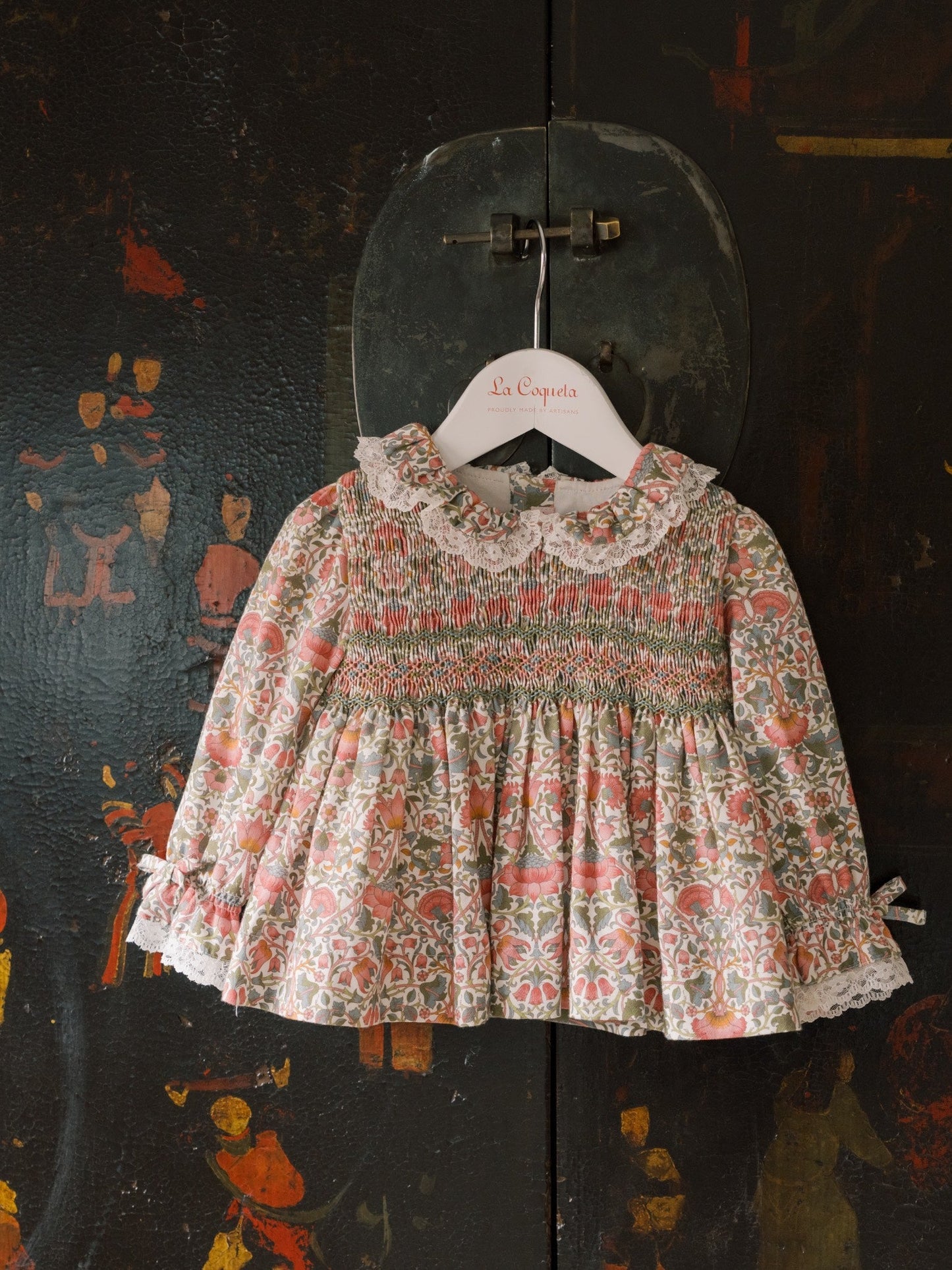Pink Floral Milla Baby Girl Hand-Smocked Set
