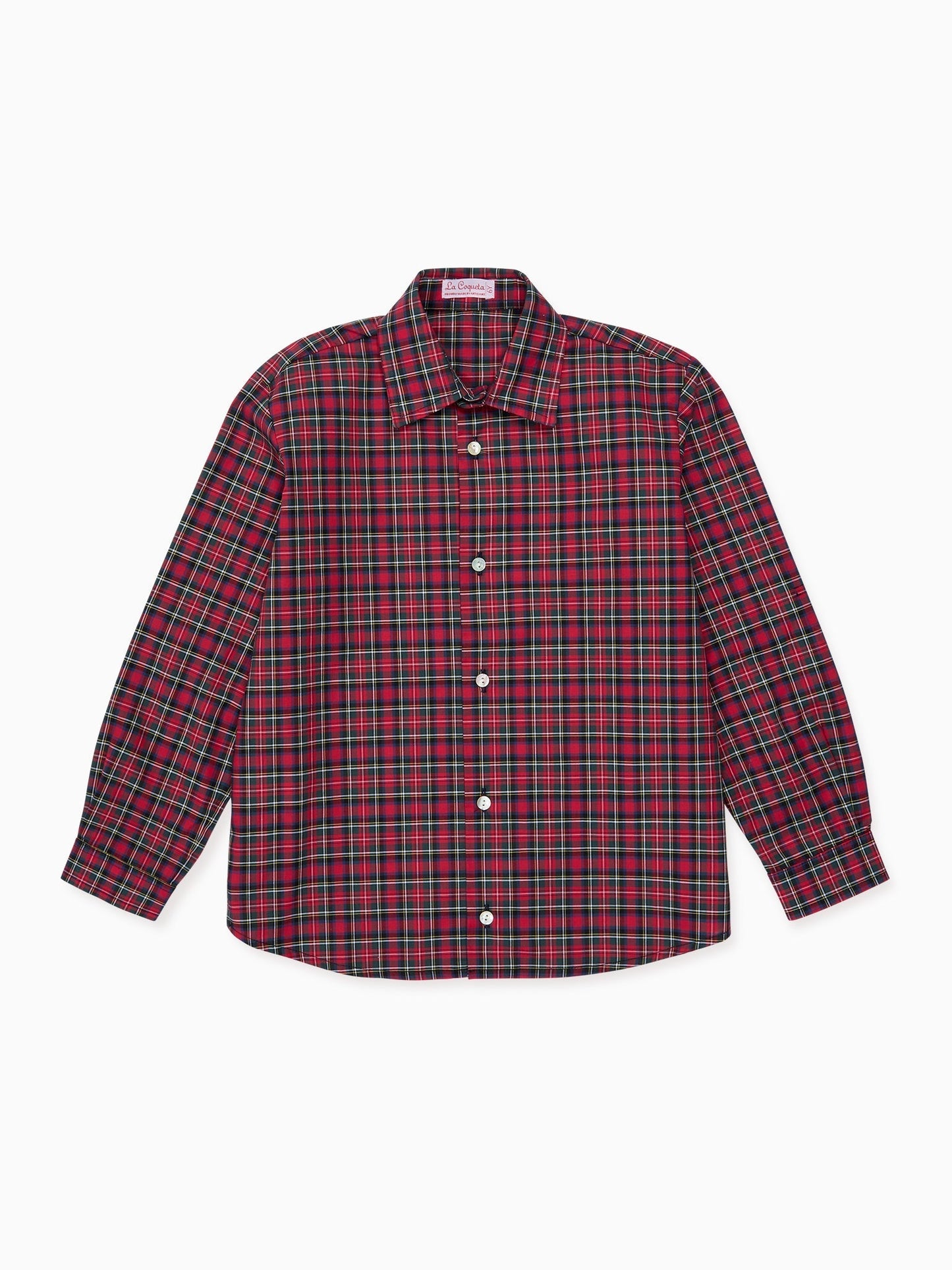Red Tartan Nico Long Sleeve Boy Shirt