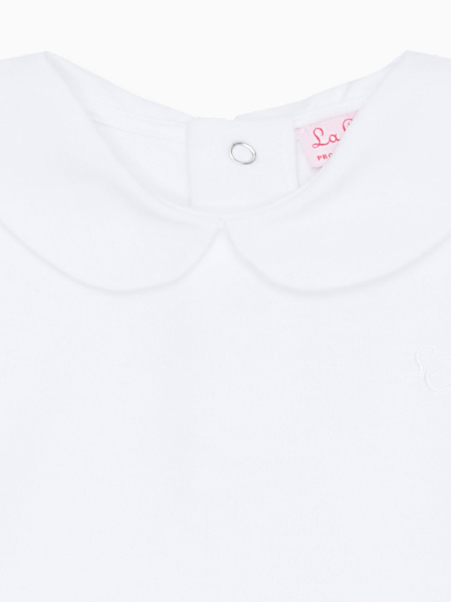 White Perla Baby Bodysuit