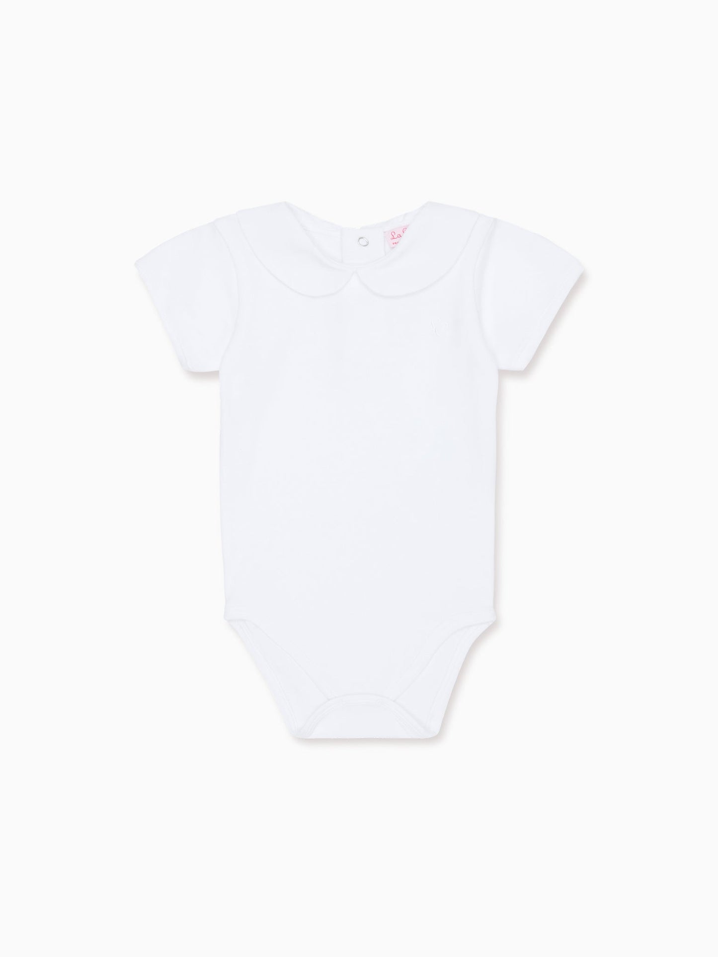 White Perla Baby Bodysuit