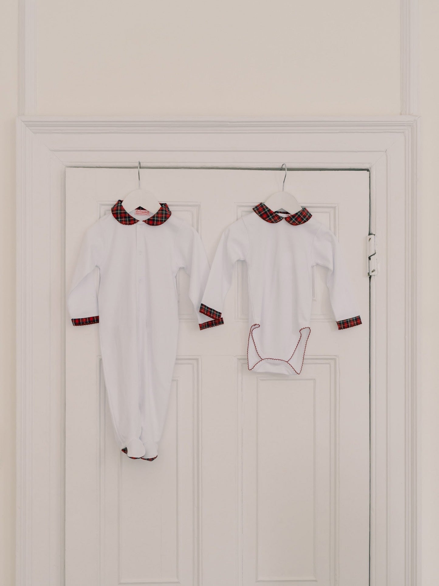 Red Tartan Bastia Baby Bodysuit