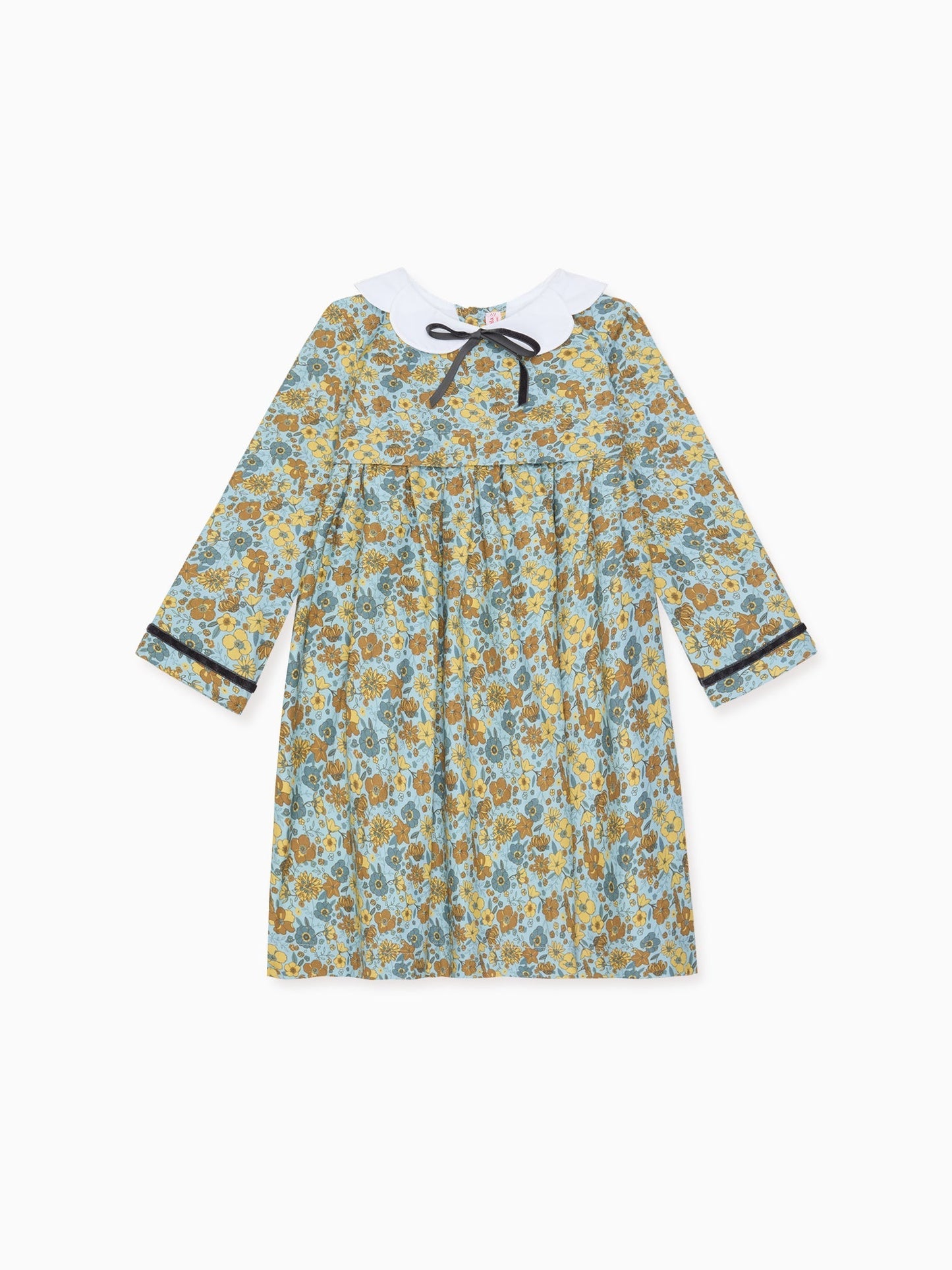 Blue Floral Ruby Girl Dress