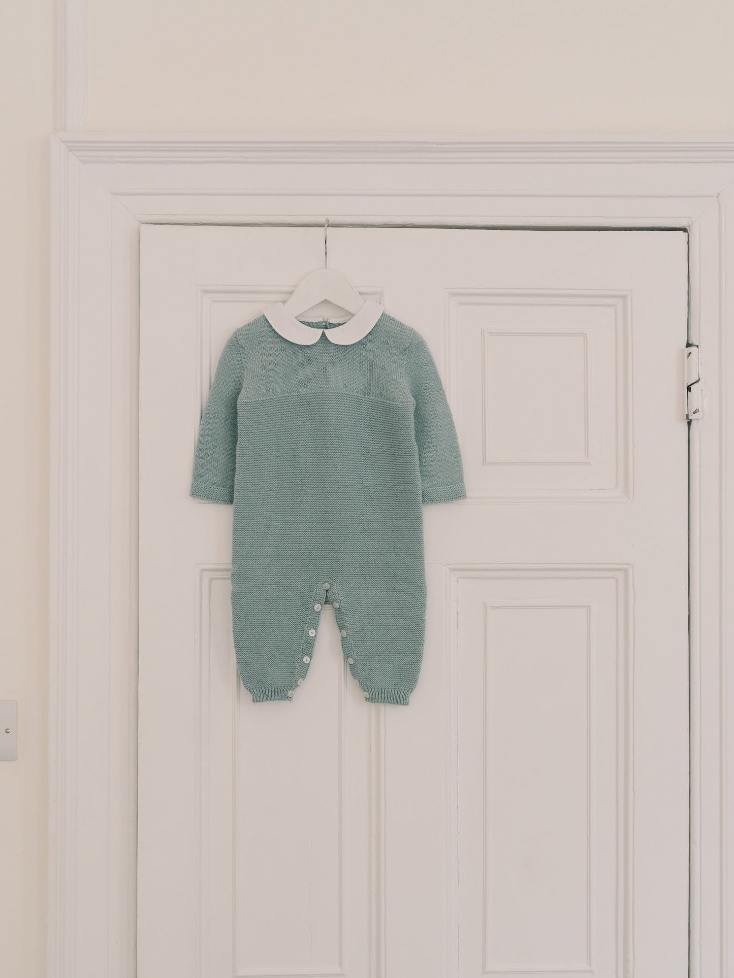 Sage Rumi Merino Baby Knitted Jumpsuit
