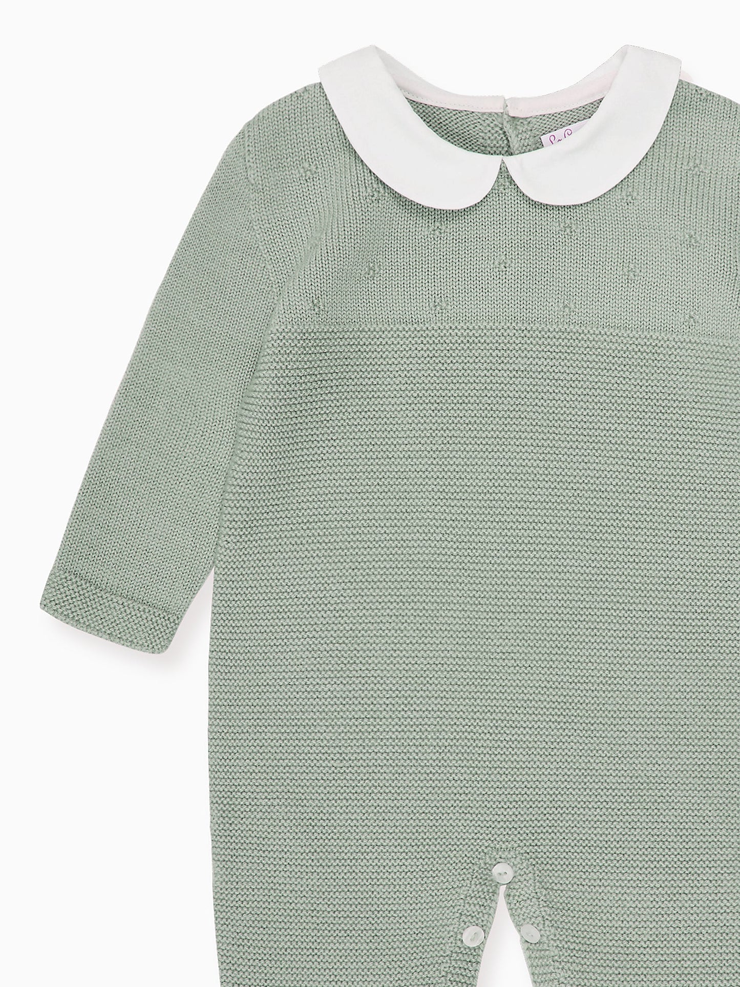 Sage Rumi Merino Baby Knitted Jumpsuit