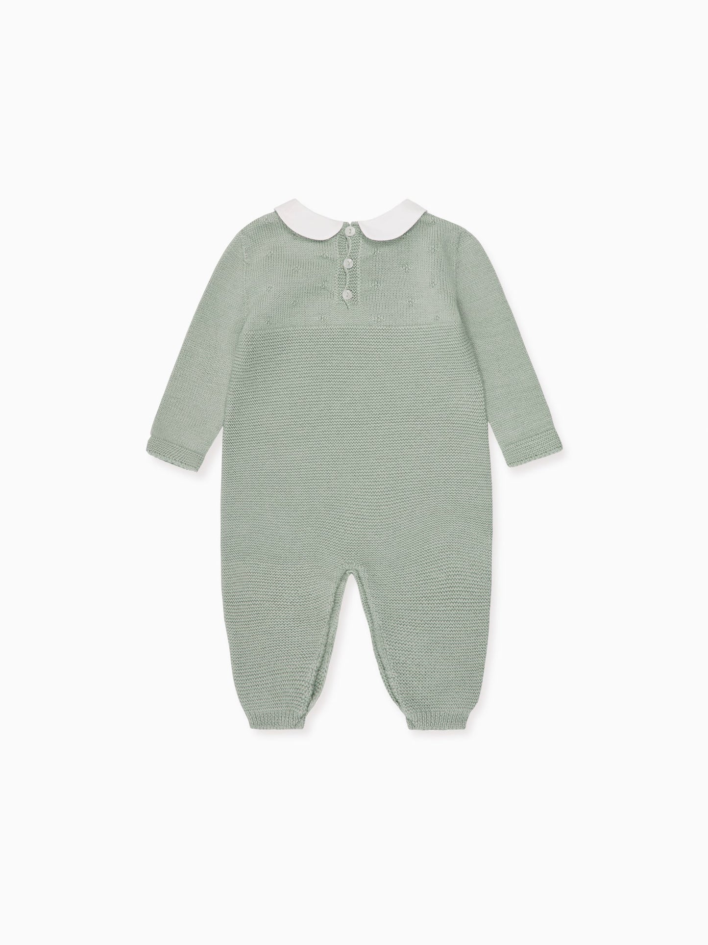 Sage Rumi Merino Baby Knitted Jumpsuit
