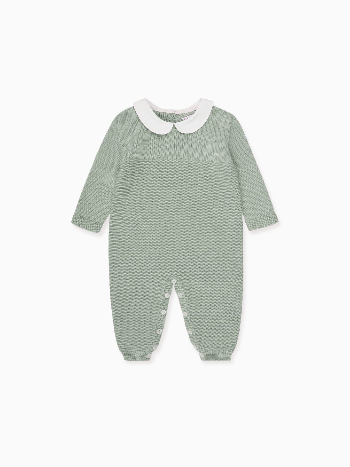 Sage Rumi Merino Baby Knitted Jumpsuit