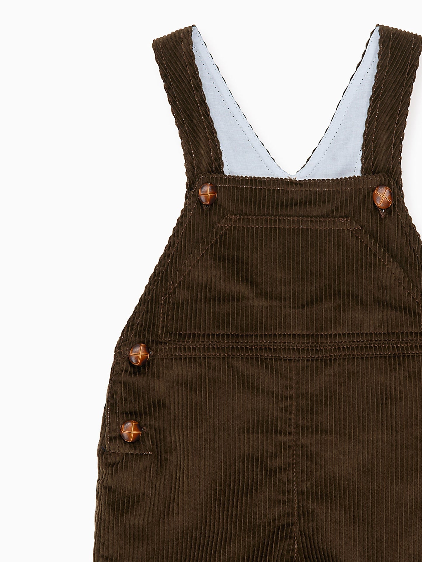 Chocolate Brown Salma Corduroy Baby Overalls